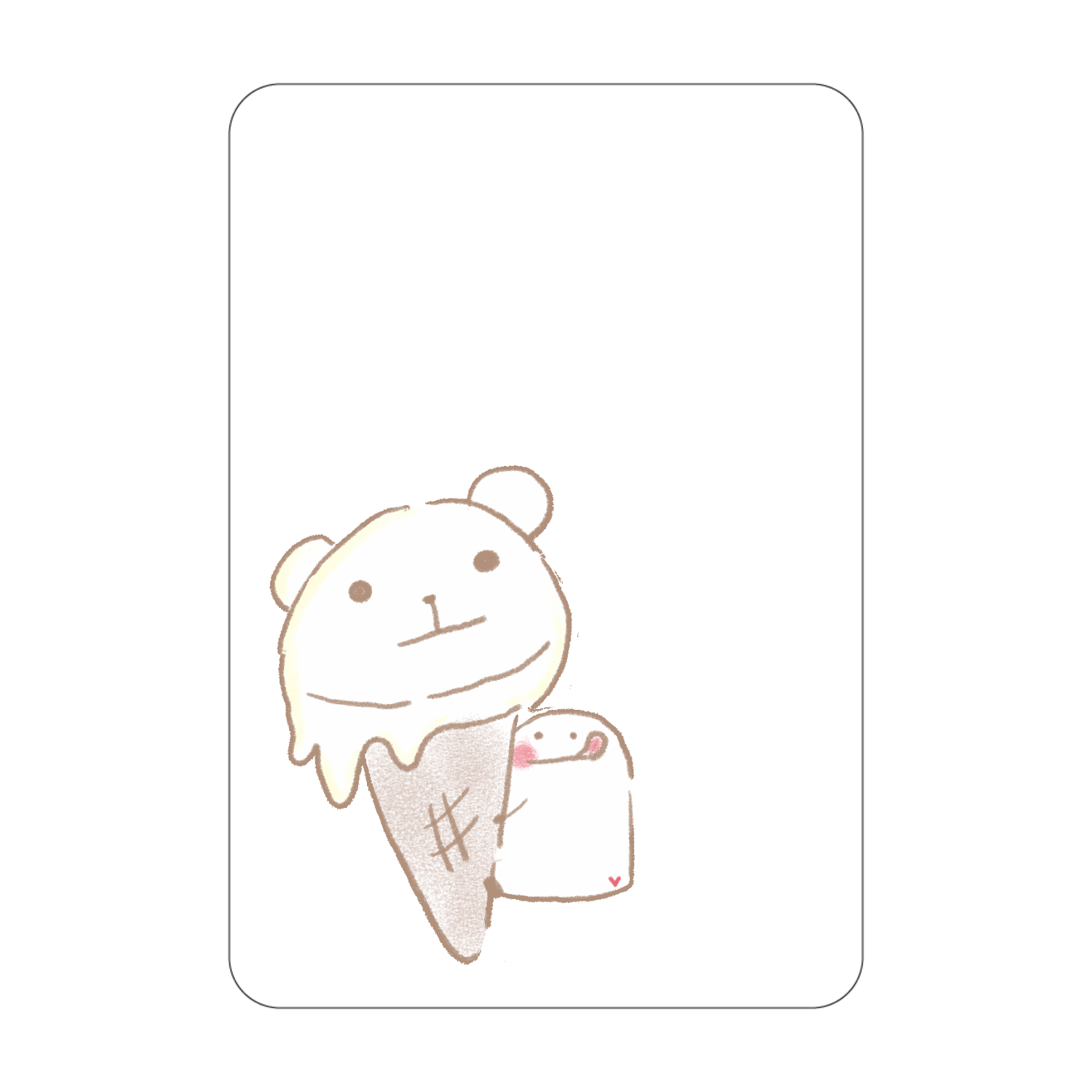 あいすぺろり アクリルカード　W59×H86