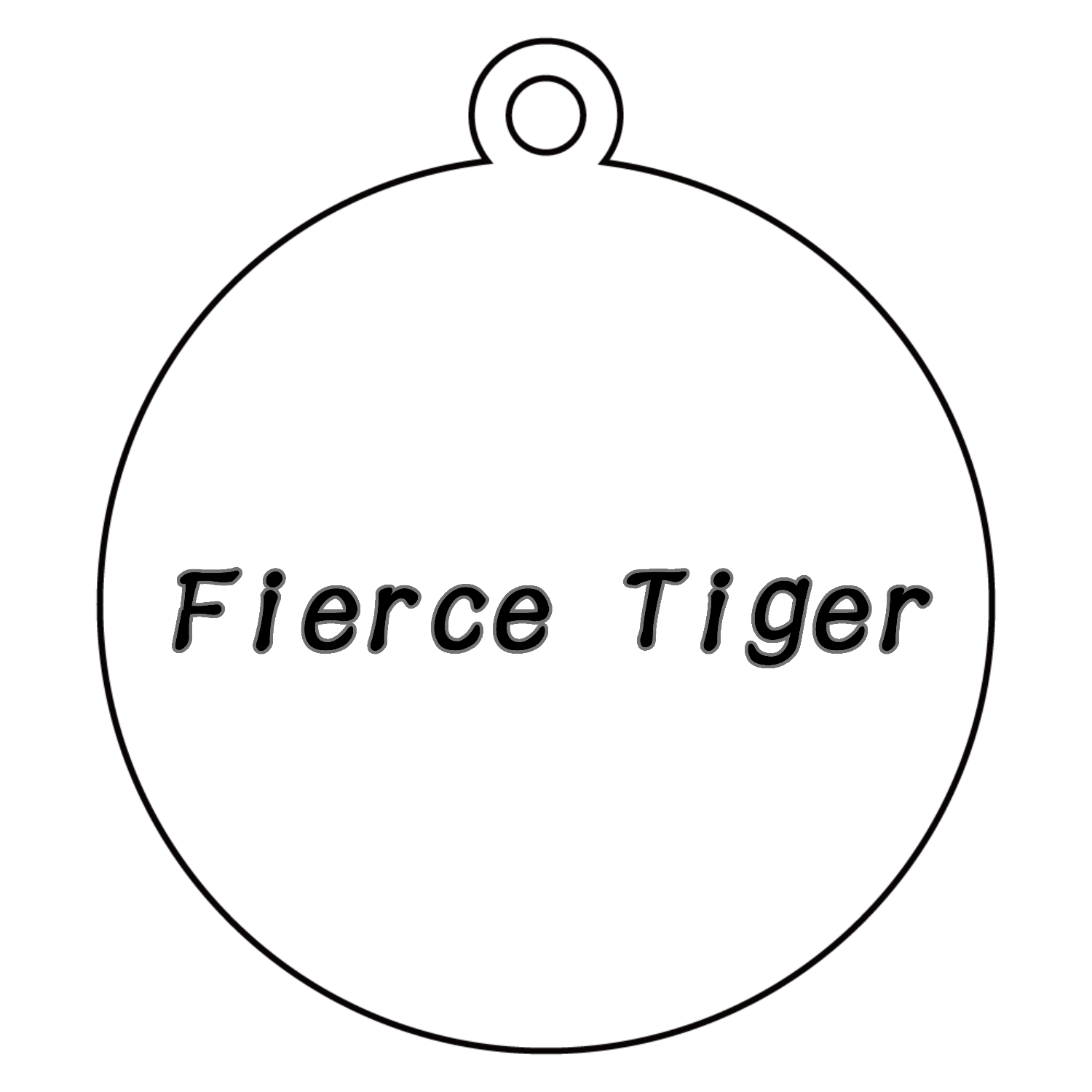 Fierce Tiger アクリルキーホルダー　丸型 (6cm)