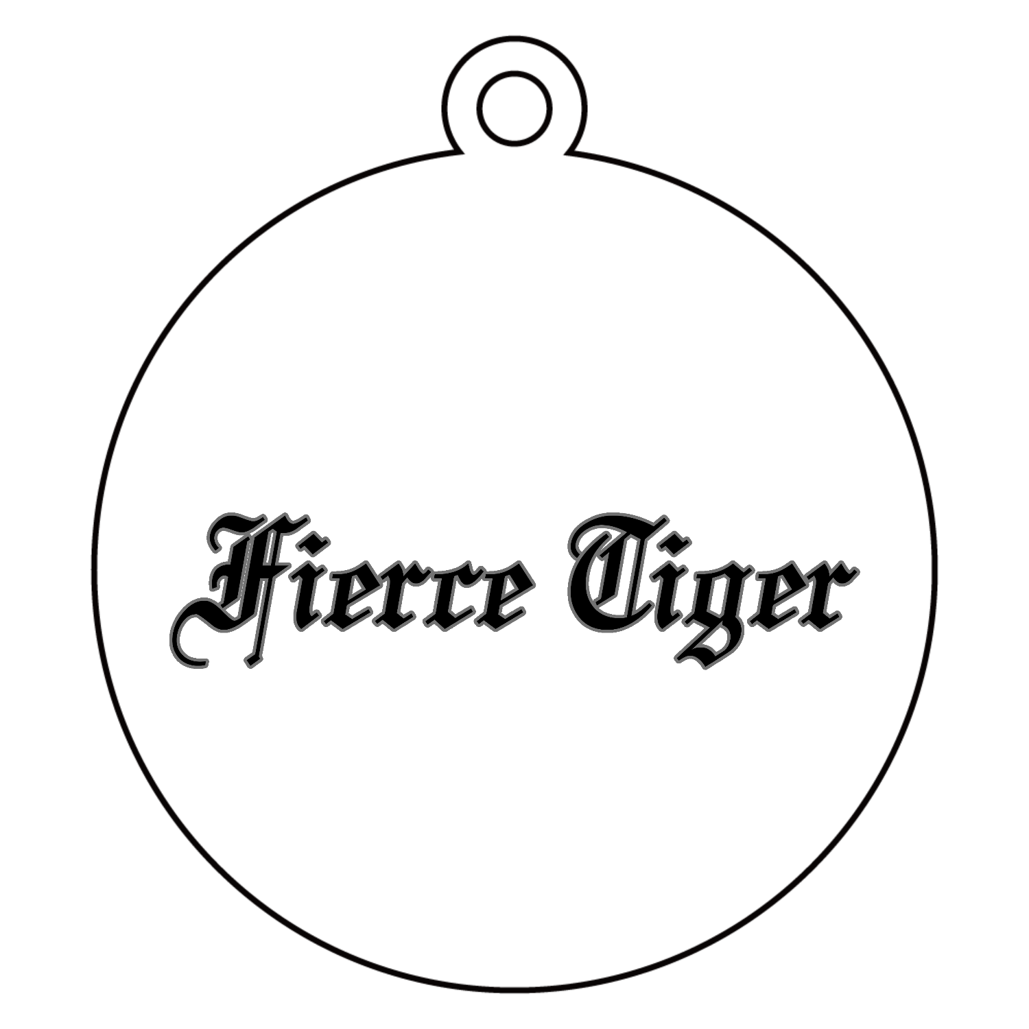 Fierce Tiger アクリルキーホルダー　丸型 (6cm)