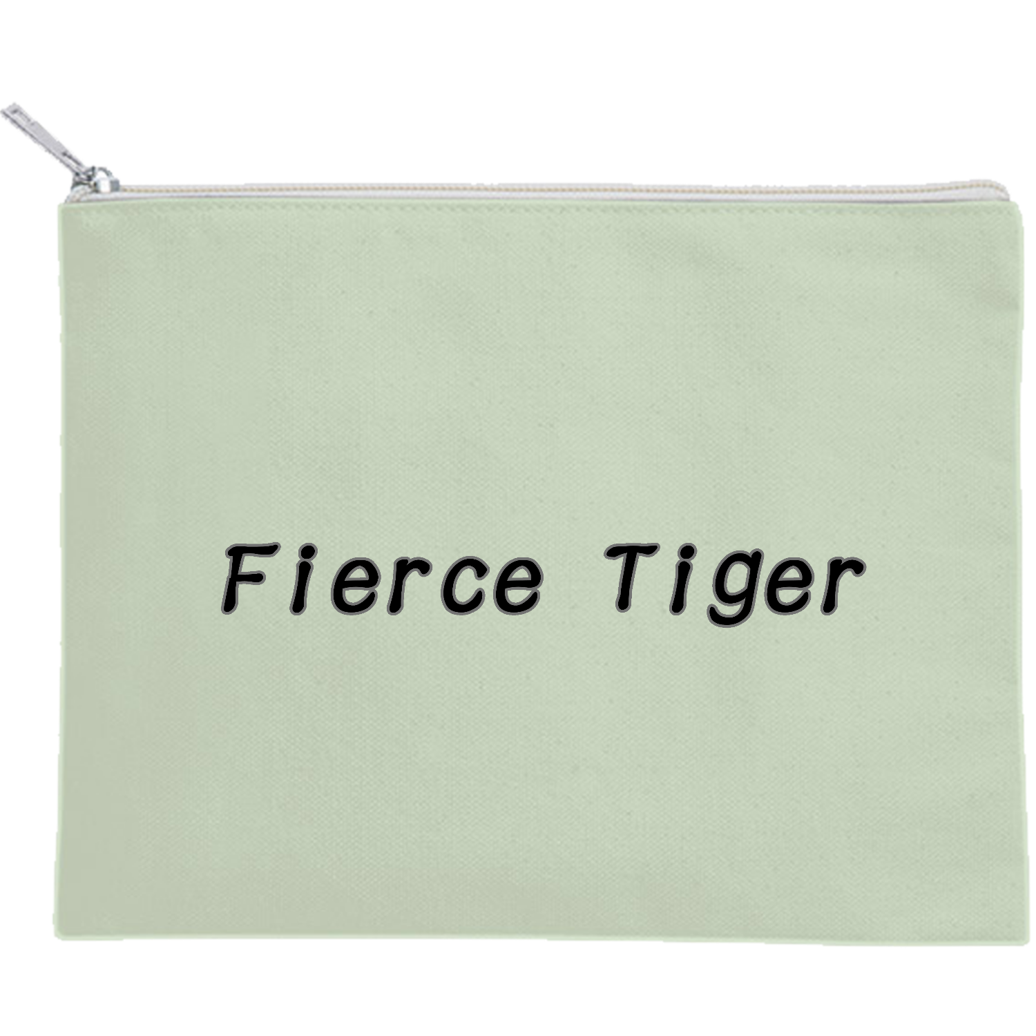 Fierce Tiger キャンバスポーチ（M）【白プリント有】
