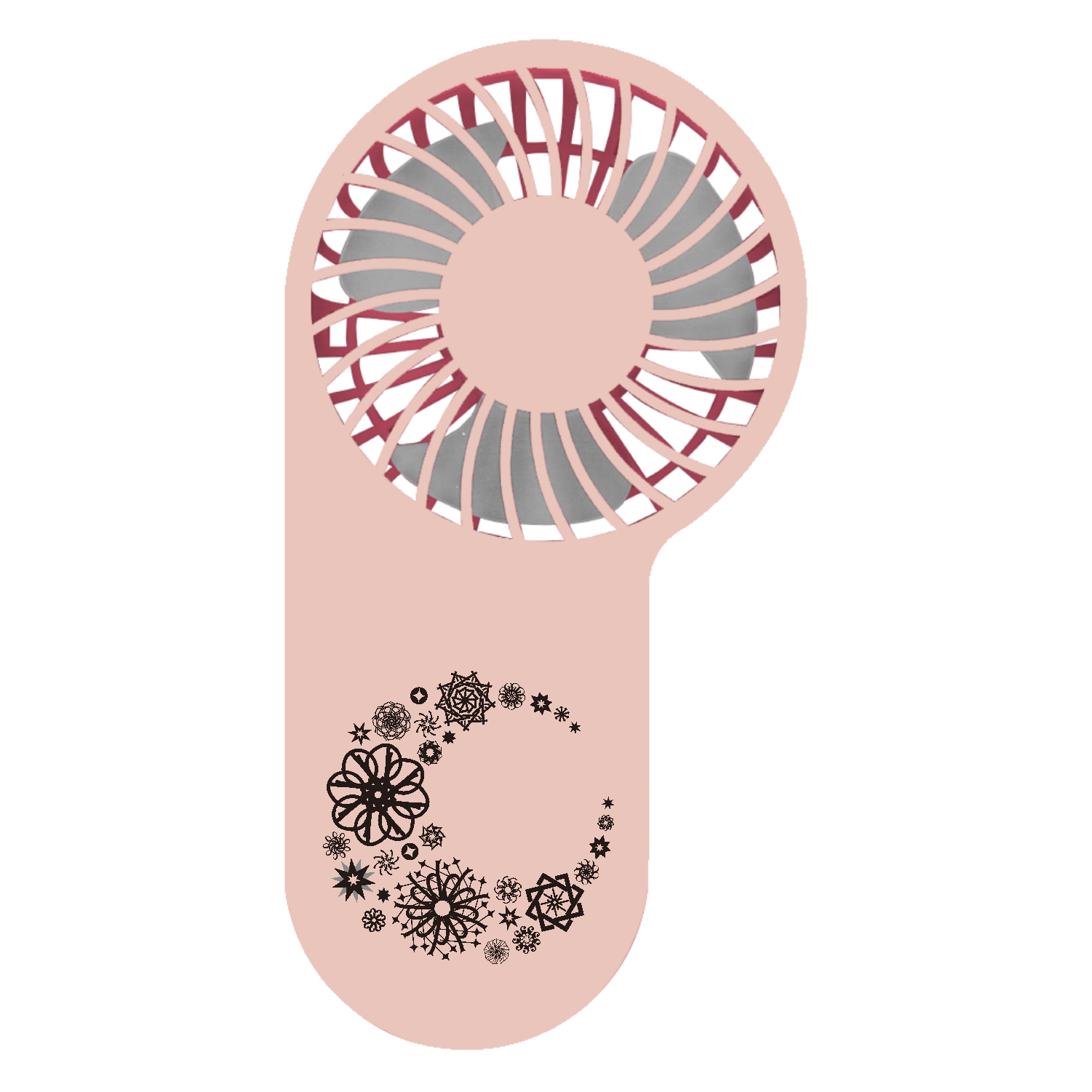 ことばもん／だいすきMoon・ベーシック黒文字／ハンディファン コンパクトハンディUSBファン