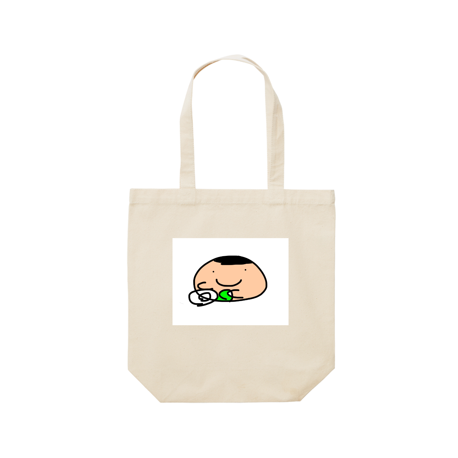 お皿洗い職人（色ありバージョン） レギュラーキャンバストートバッグ(M) (フルカラー転写プリント)