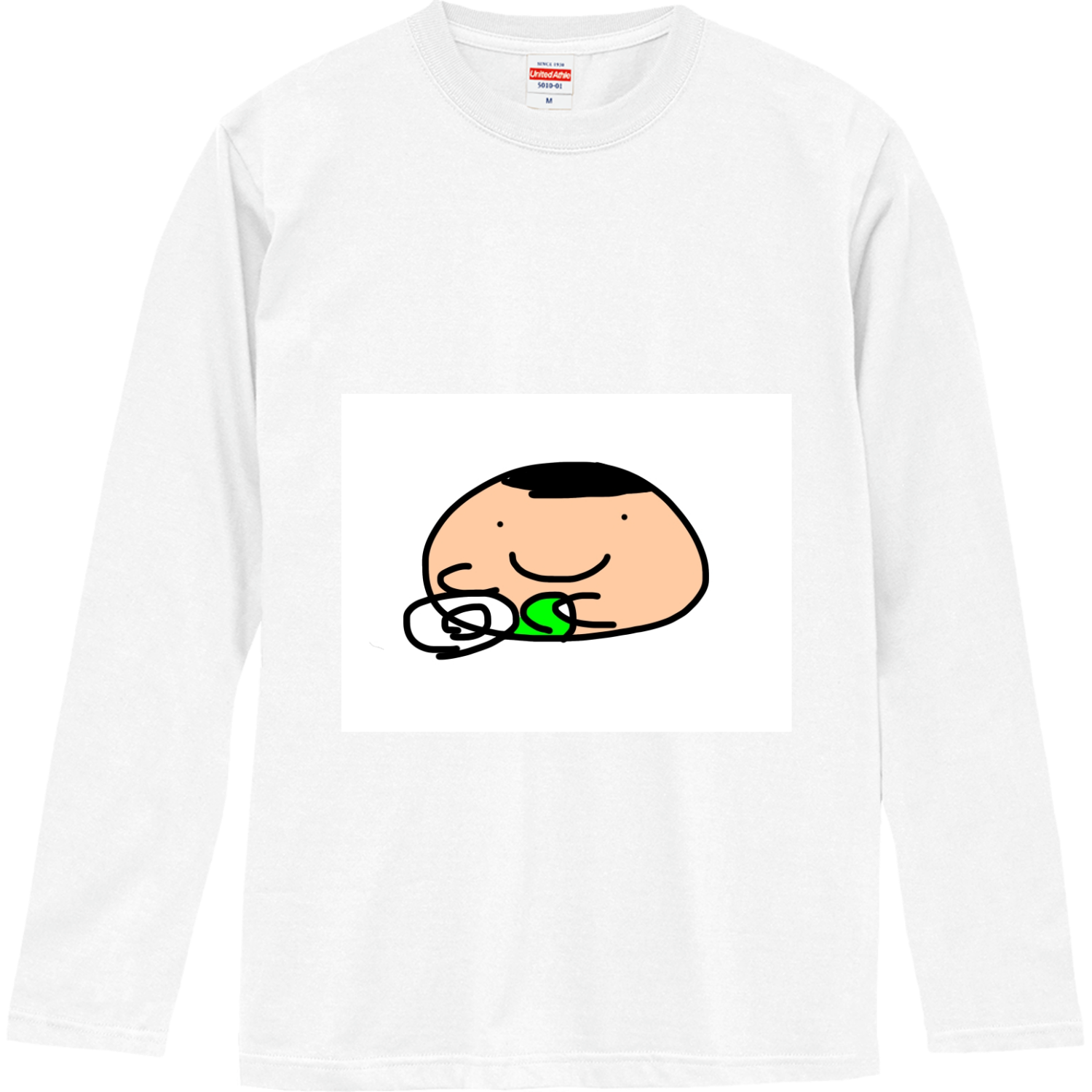 お皿洗い職人（色ありバージョン） ロングスリーブTシャツ