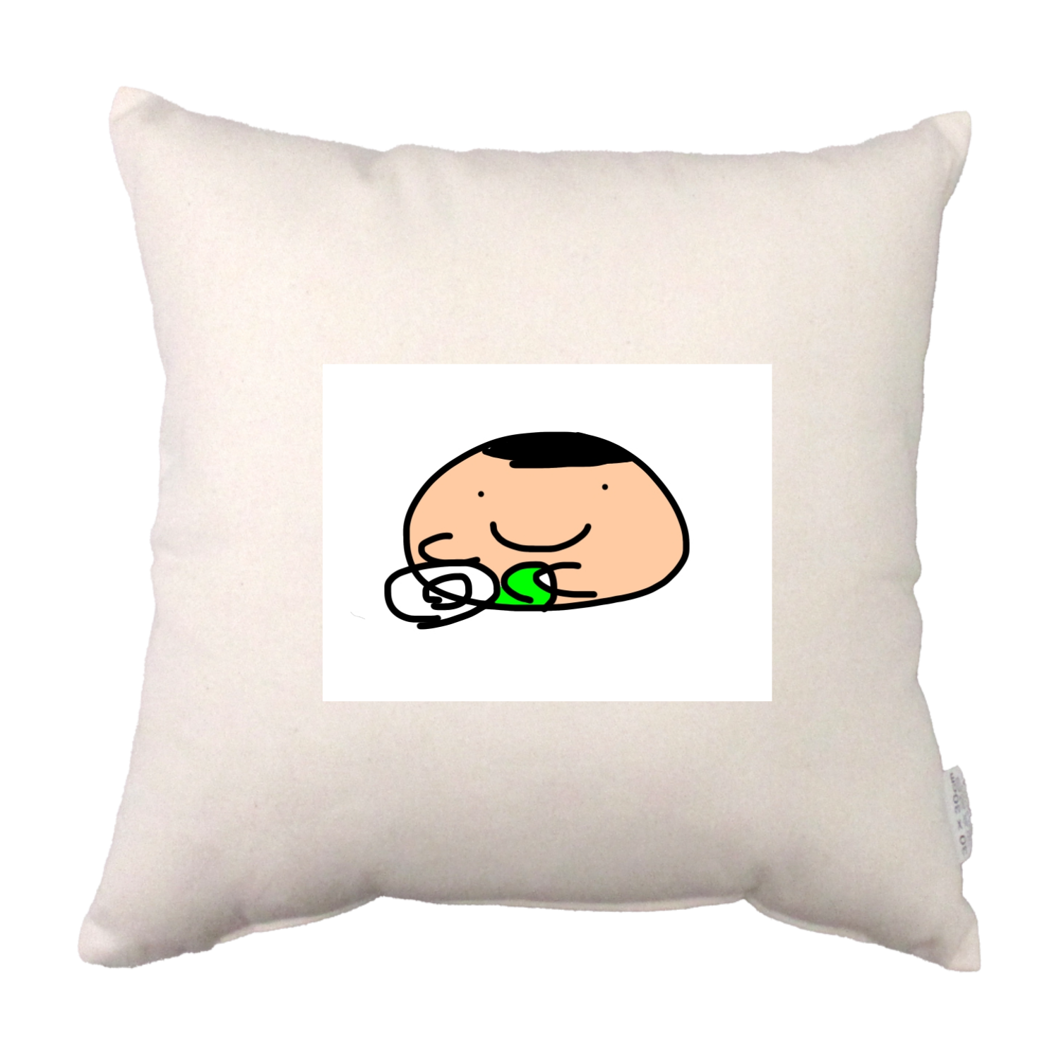 お皿洗い職人（色ありバージョン） コットンクッション