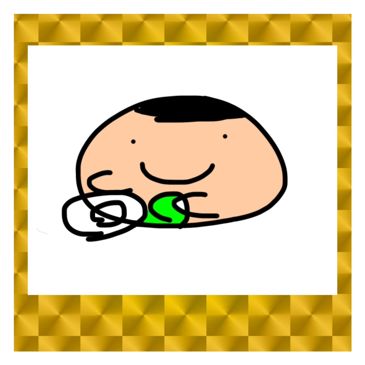 お皿洗い職人（色ありバージョン） キラキラシール　ゴールド