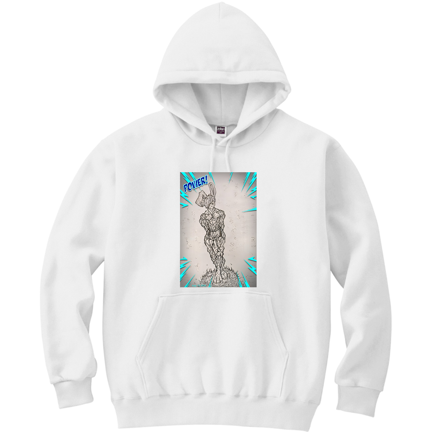 ガチムキウサぴょん 軽量プルパーカー (長袖プリント)