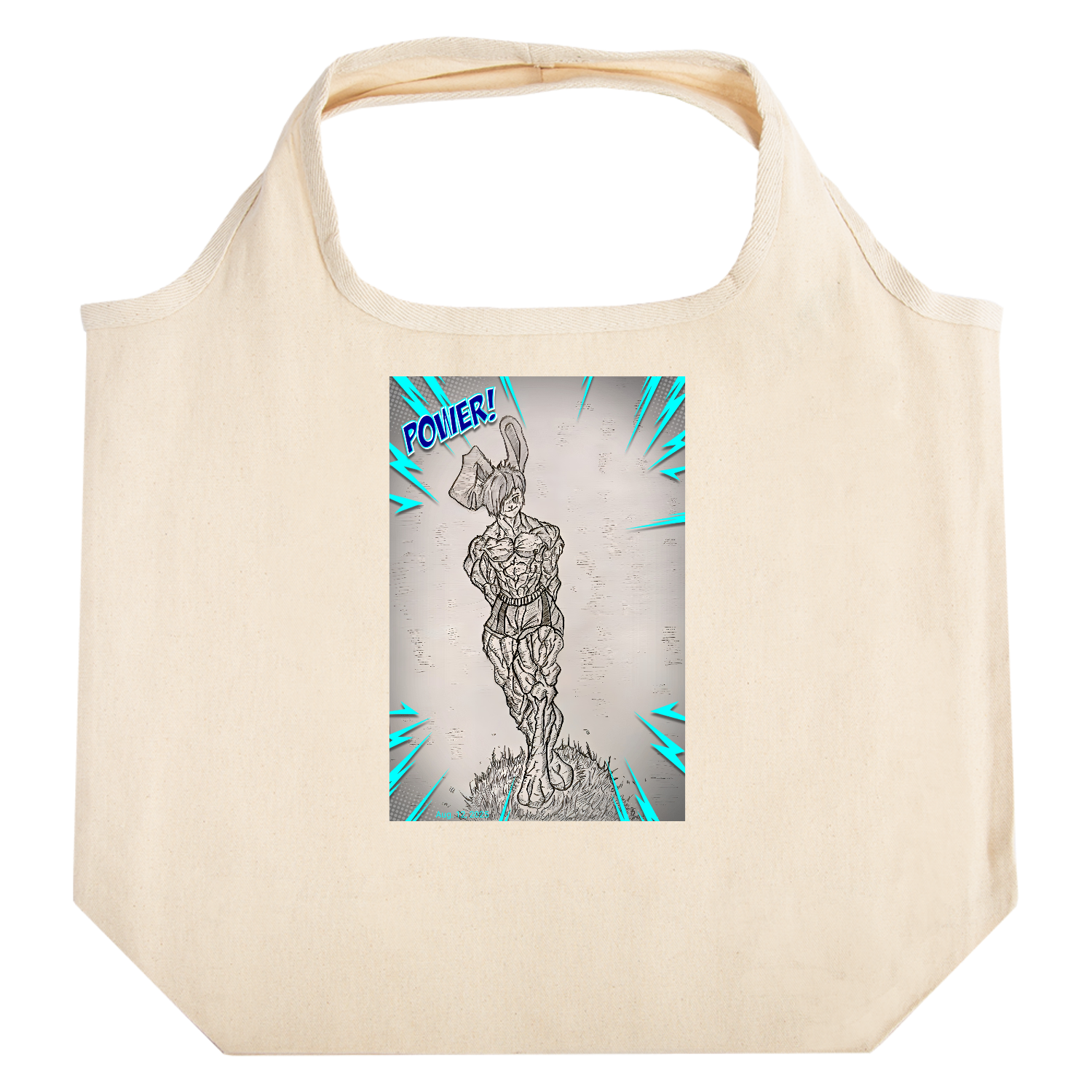 ガチムキウサぴょん たためるマルシェ【白プリントあり】