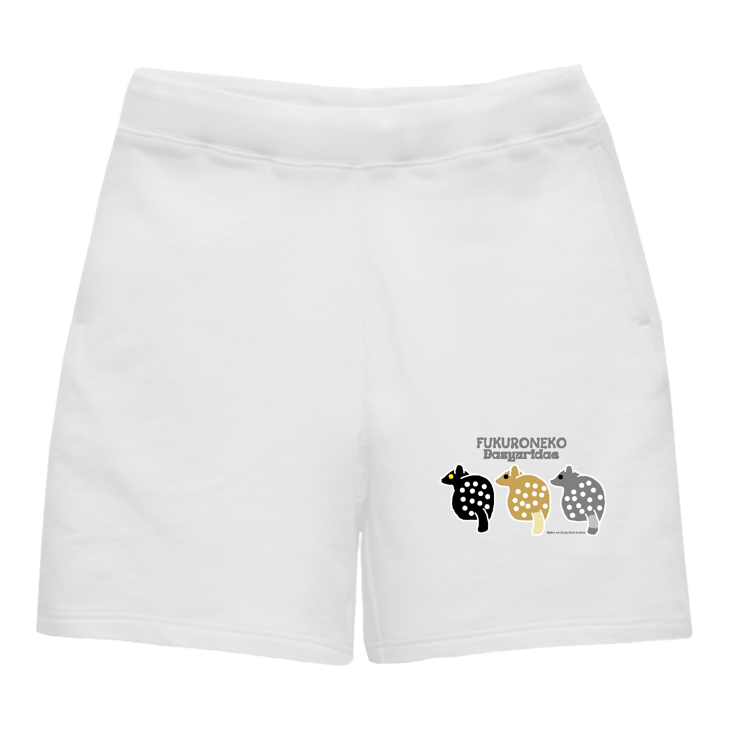 フクロ・フクロ・フクロネコ ライトスウェットハーフパンツ
