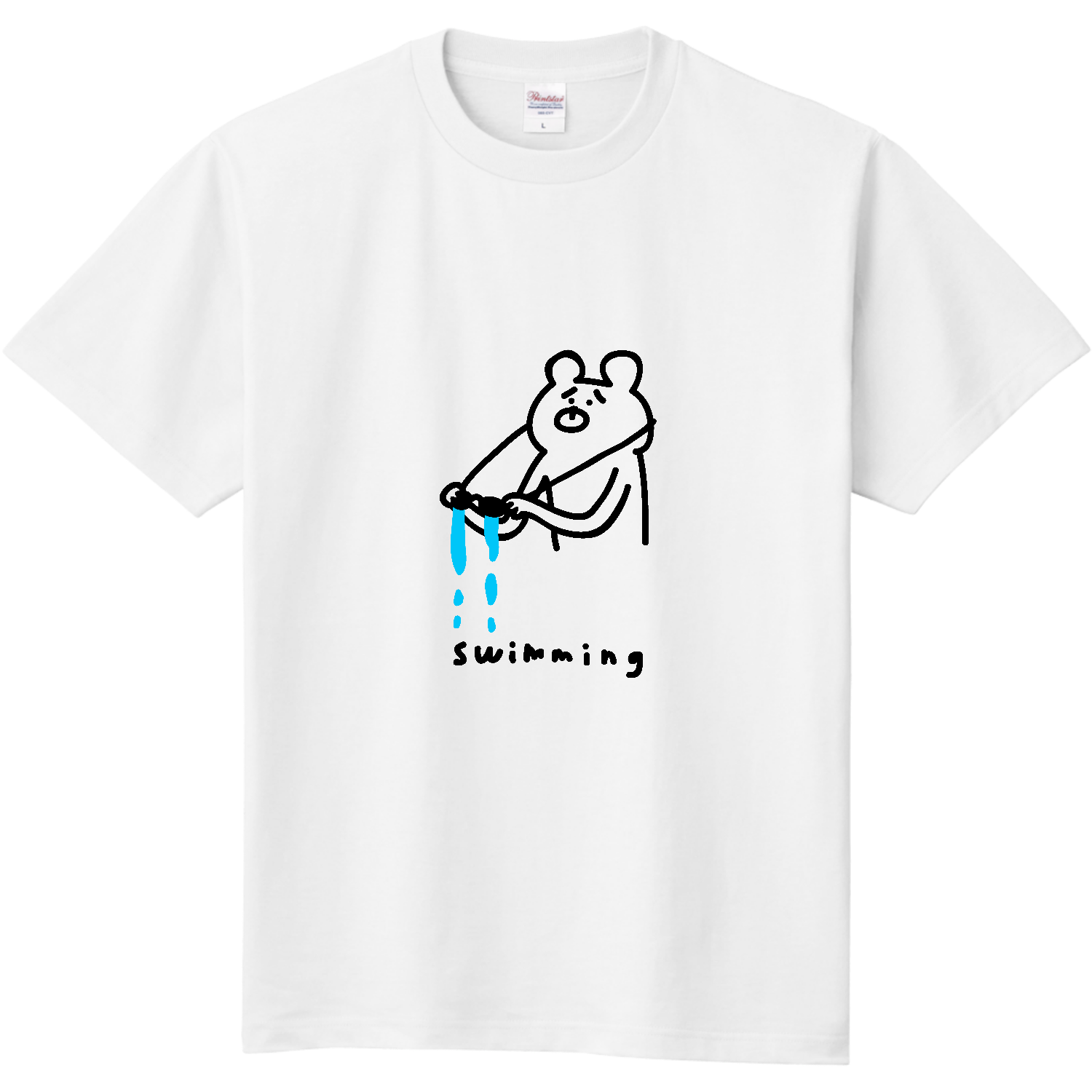 水泳　ゴーグルから水 定番Ｔシャツ