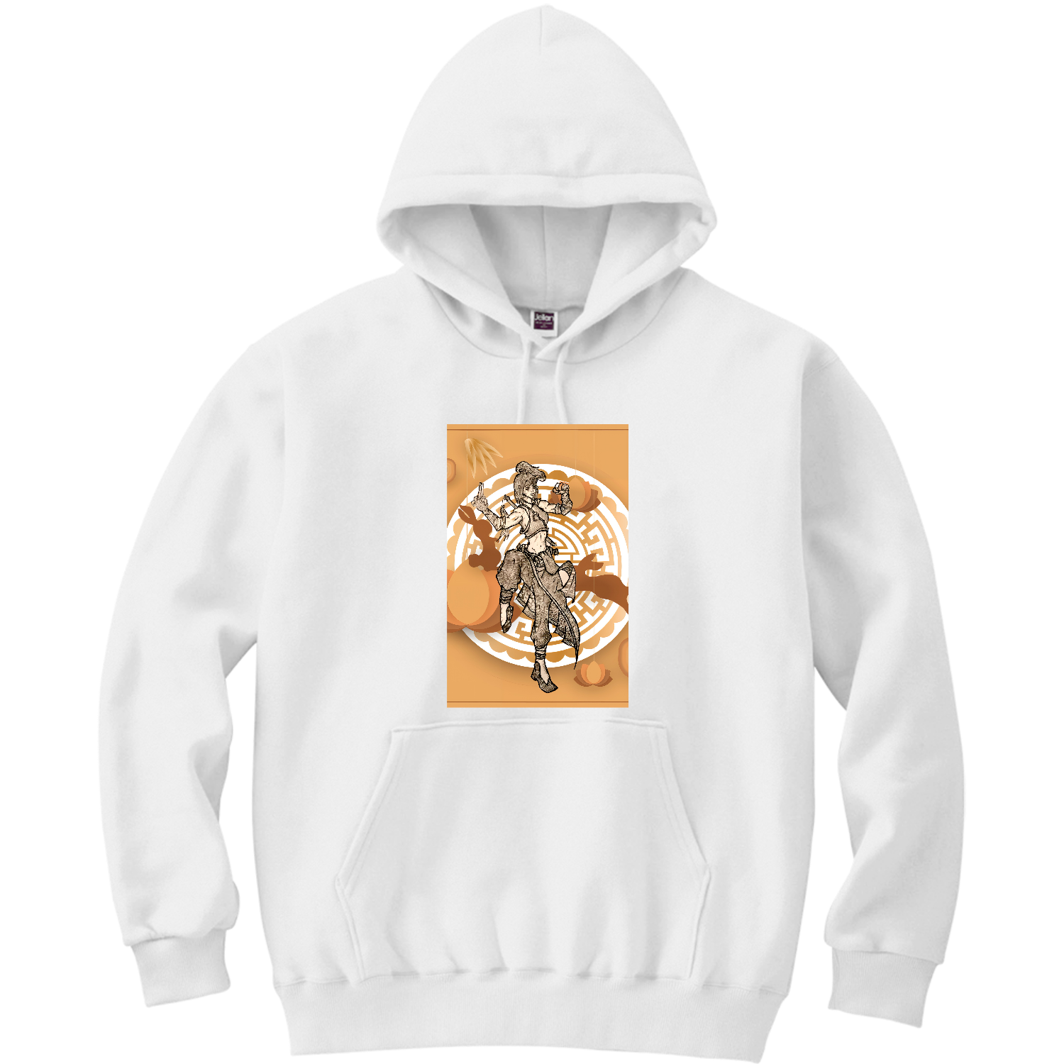 カンフー少女 軽量プルパーカー (長袖プリント)