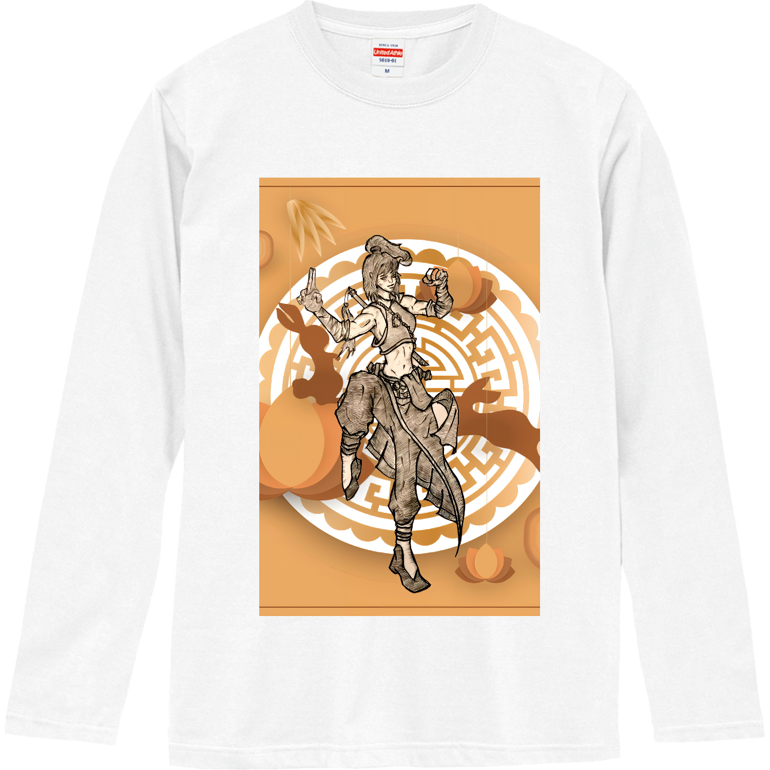 カンフー少女 ロングスリーブTシャツ