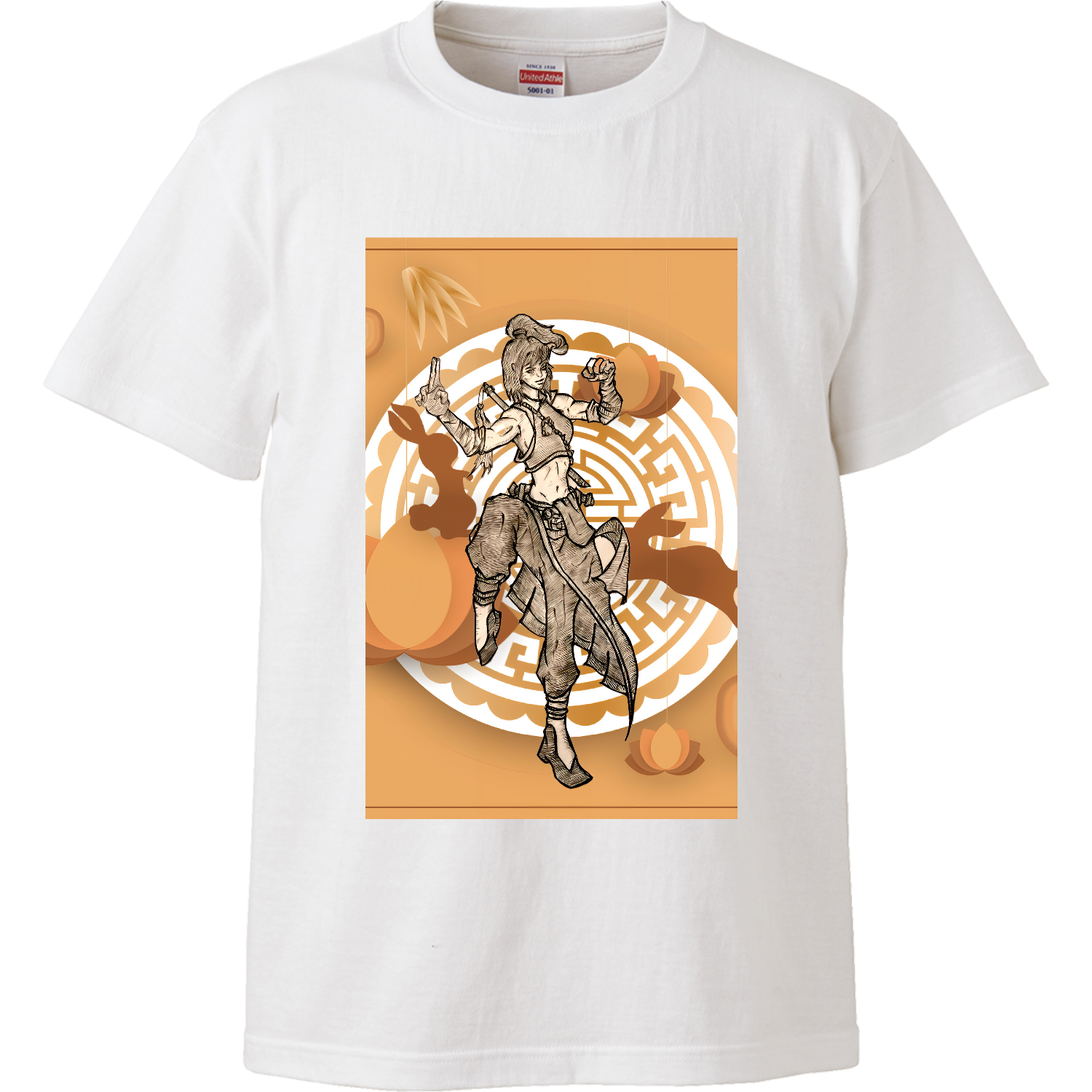 カンフー少女 ハイクオリティーTシャツ