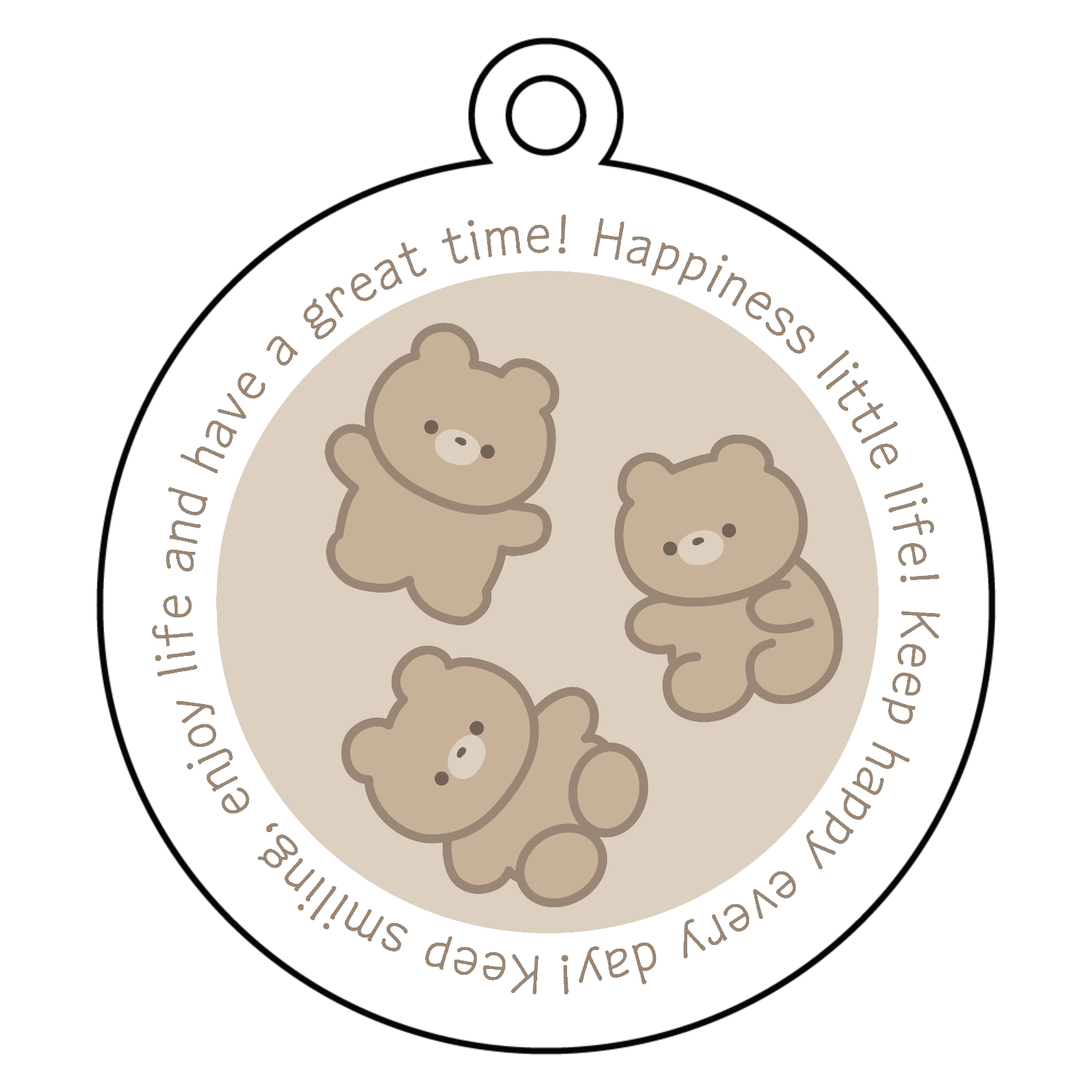 Keep happy every day! アクリルキーホルダー　丸型 (6cm)