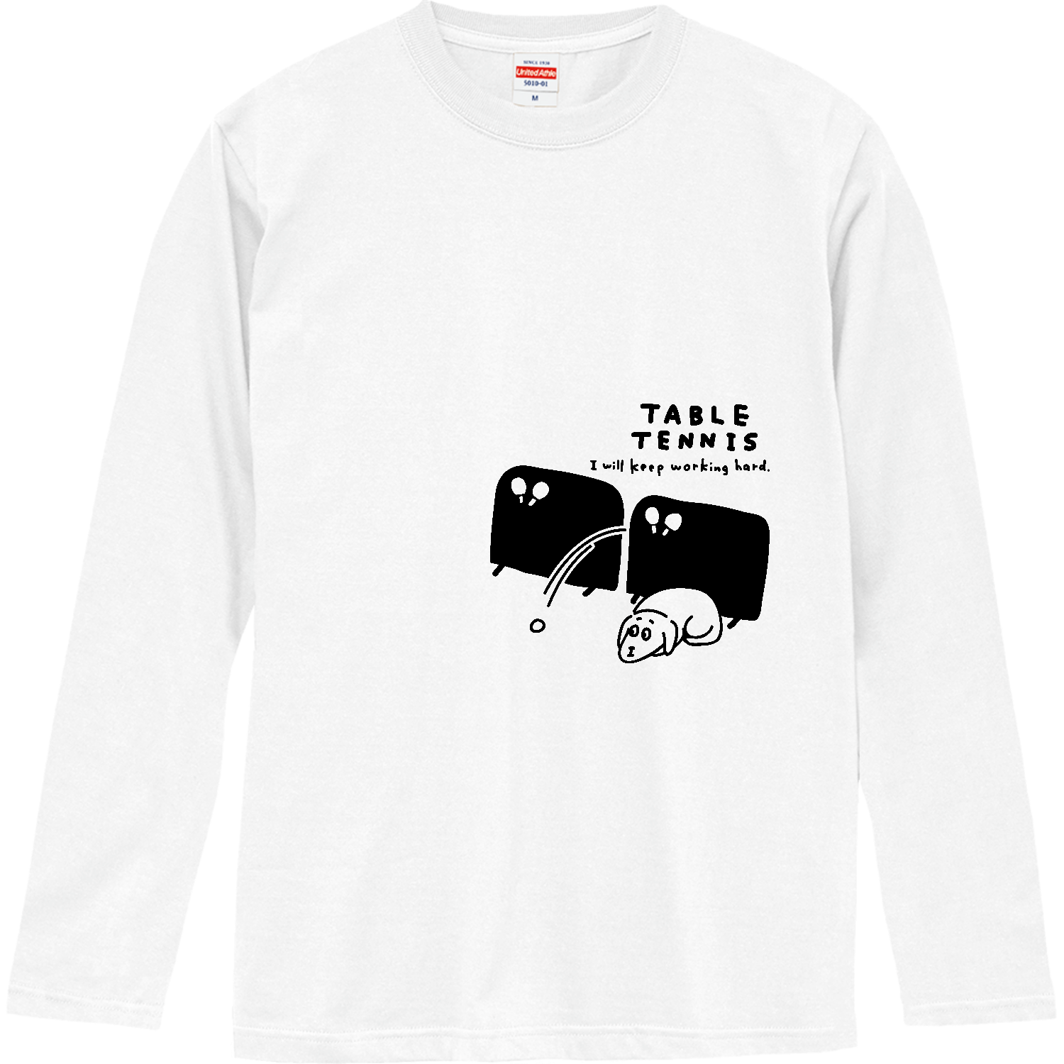 卓球　フェンスの隙間 ロングスリーブTシャツ