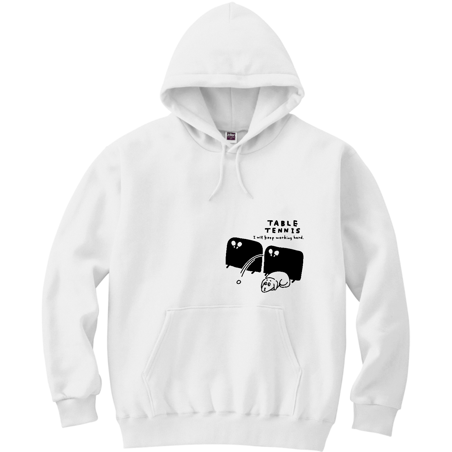 卓球　フェンスの隙間 軽量プルパーカー (長袖プリント)