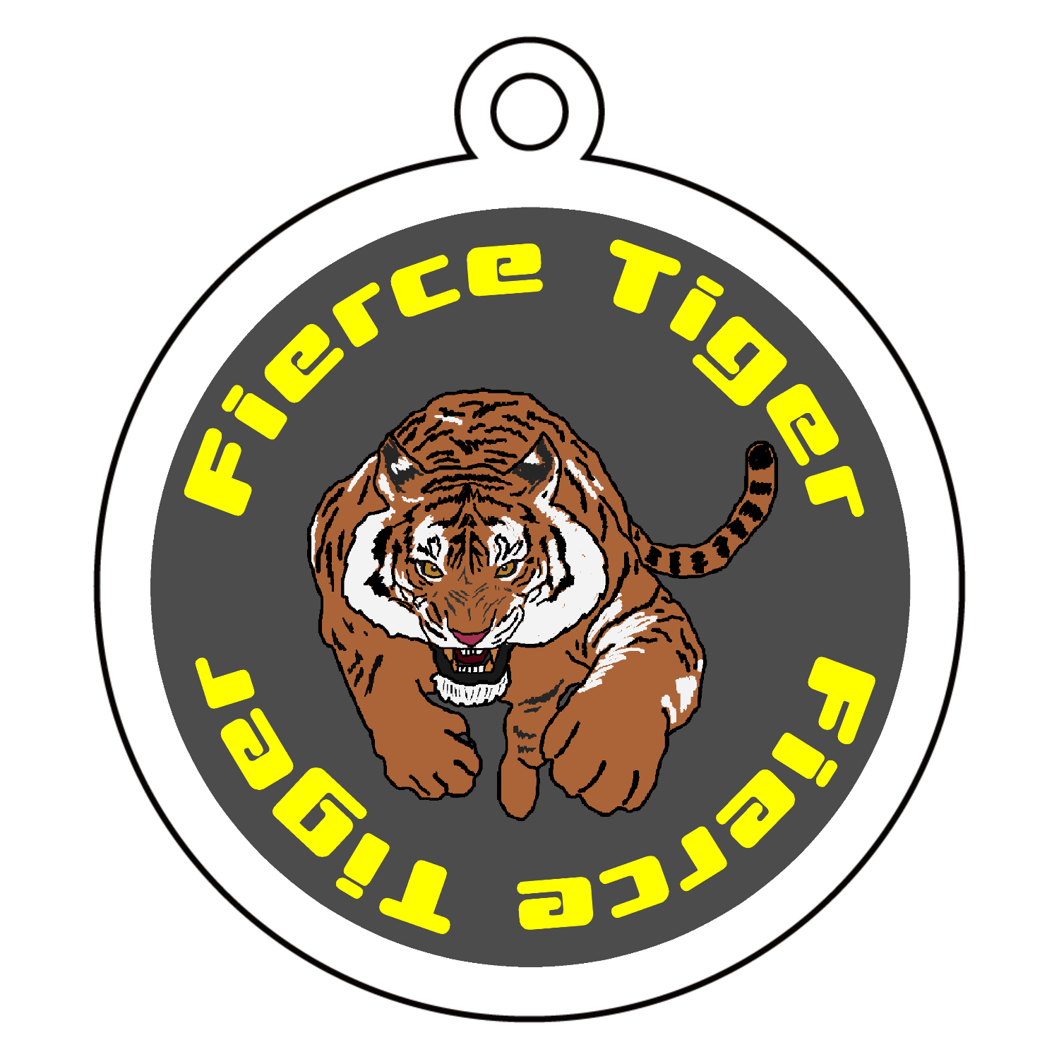 Fierce Tiger アクリルキーホルダー　丸型 (6cm)