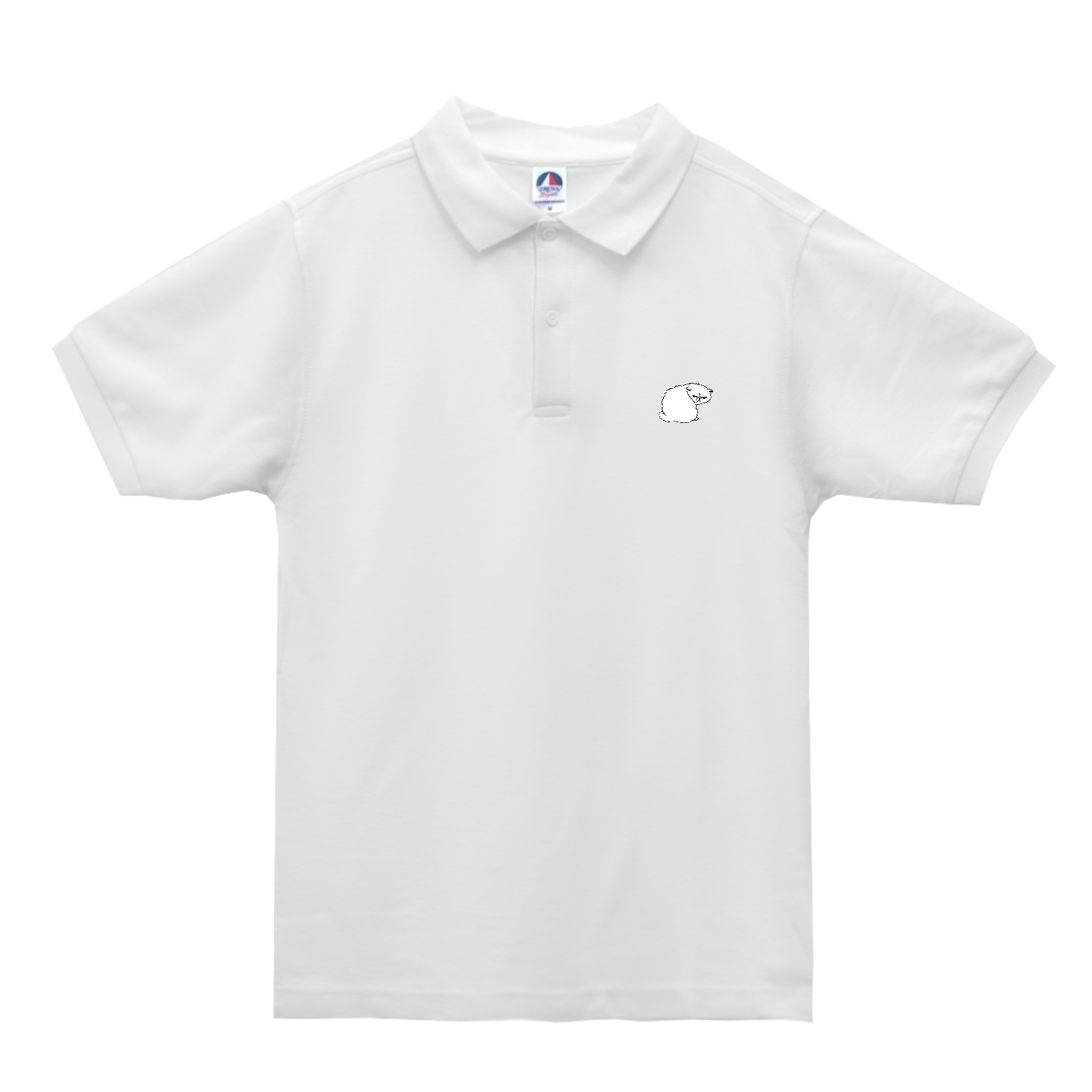 不服そうなねこ ポロシャツ ベーシックスタイルポロシャツ