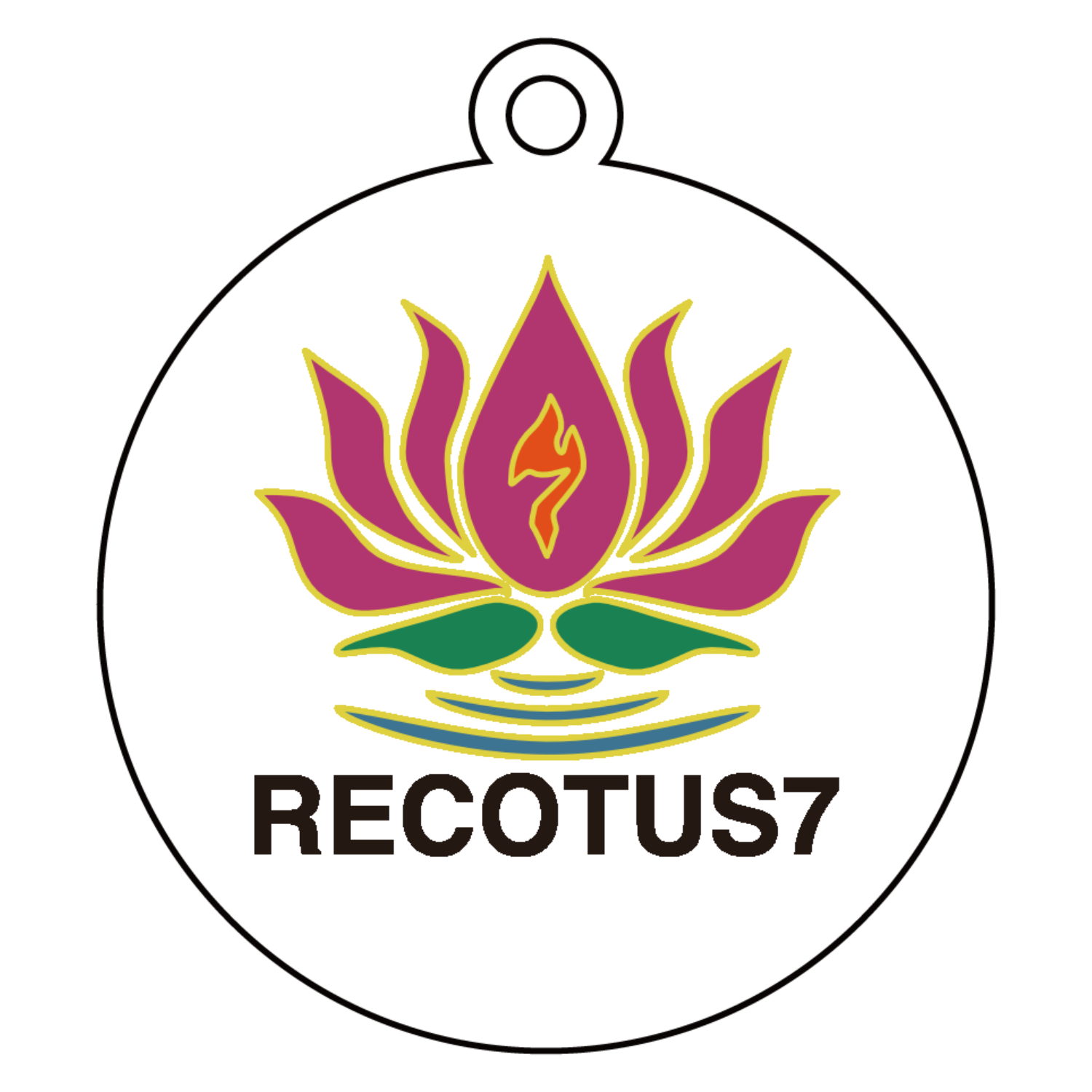 RECOTUS7アクリルキーホルダー　丸型 (6cm)1