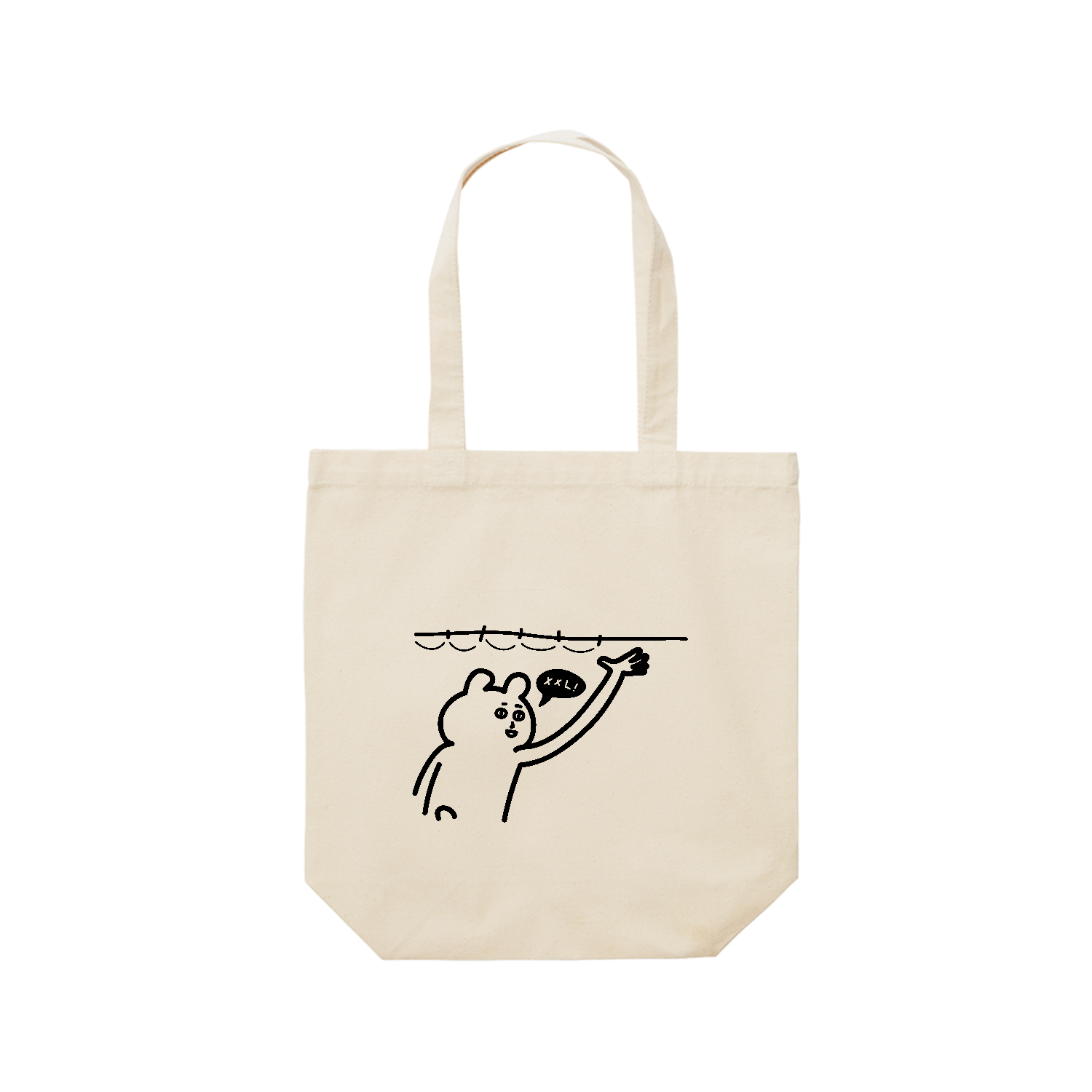 指尺で測ってくれる レギュラーキャンバストートバッグ(M) (フルカラー転写プリント)