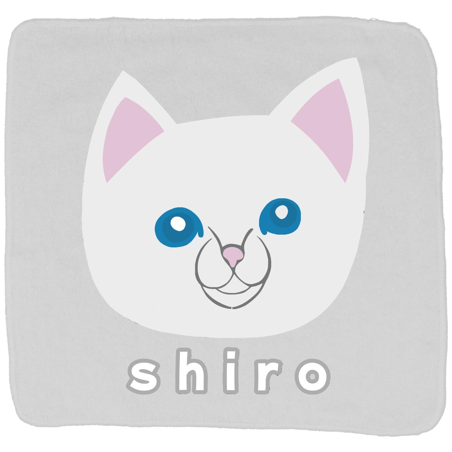 しろねこちゃん オーバロックおしぼり