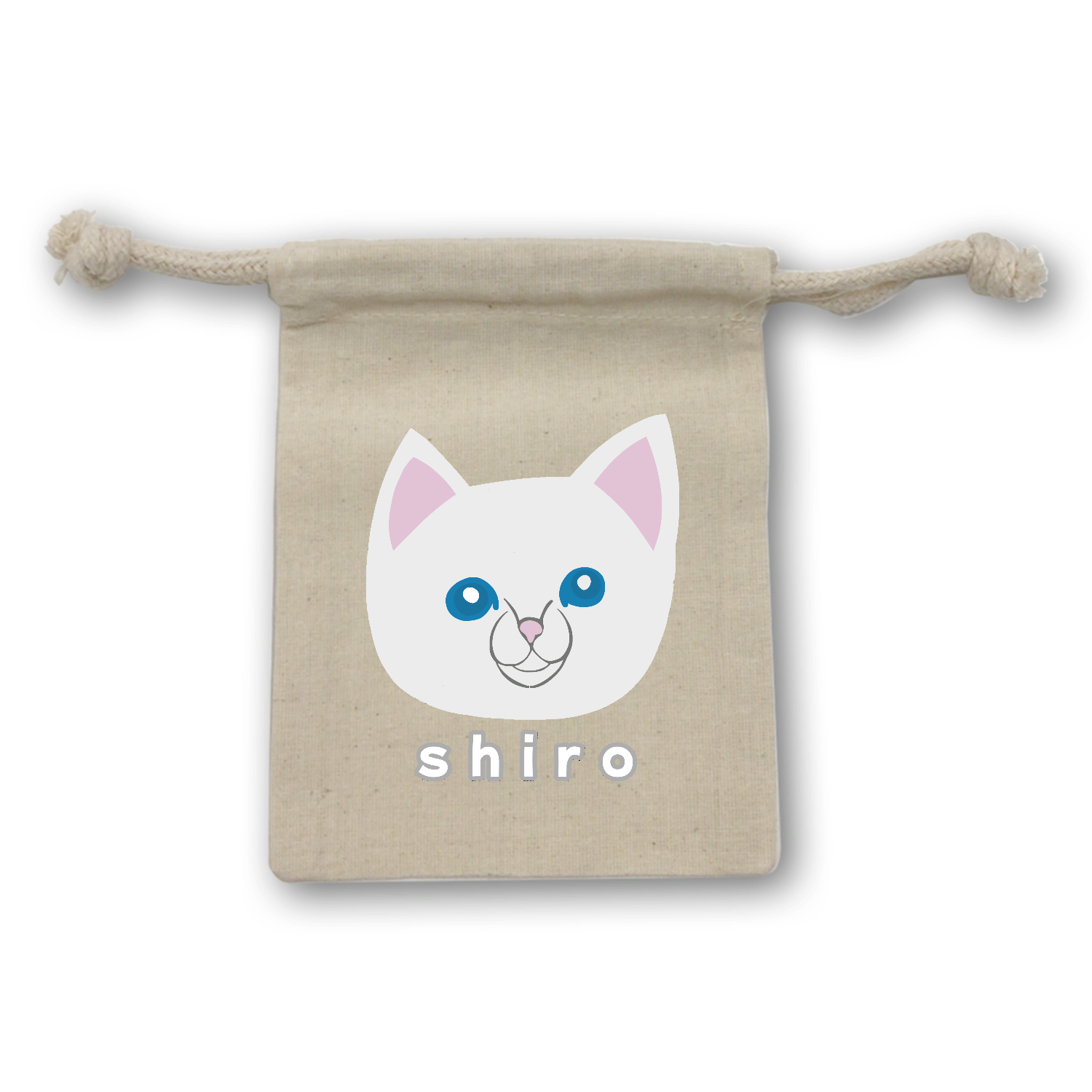 しろねこちゃん コットン巾着（SS）