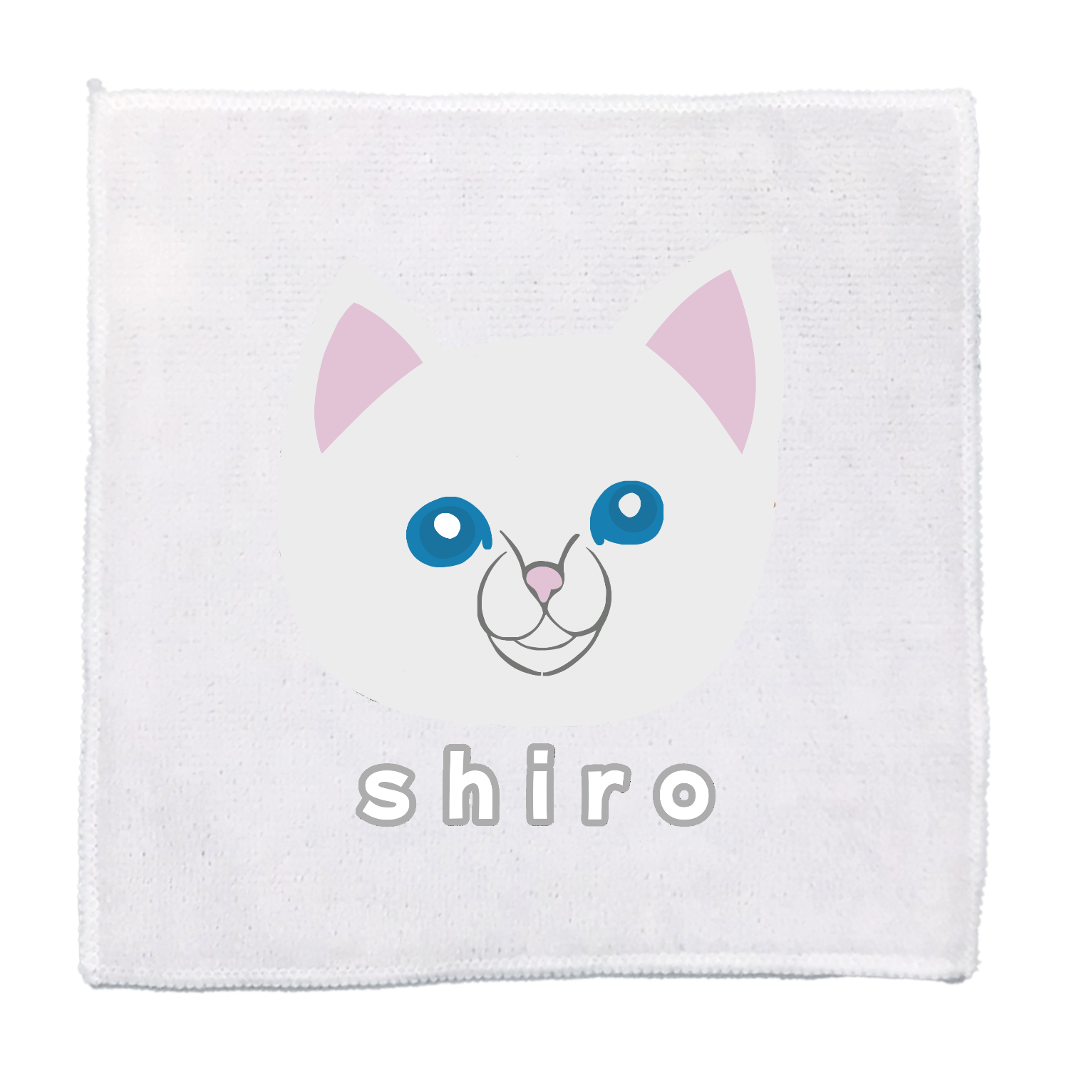 しろねこちゃん マイクロファイバーハンカチ25cm