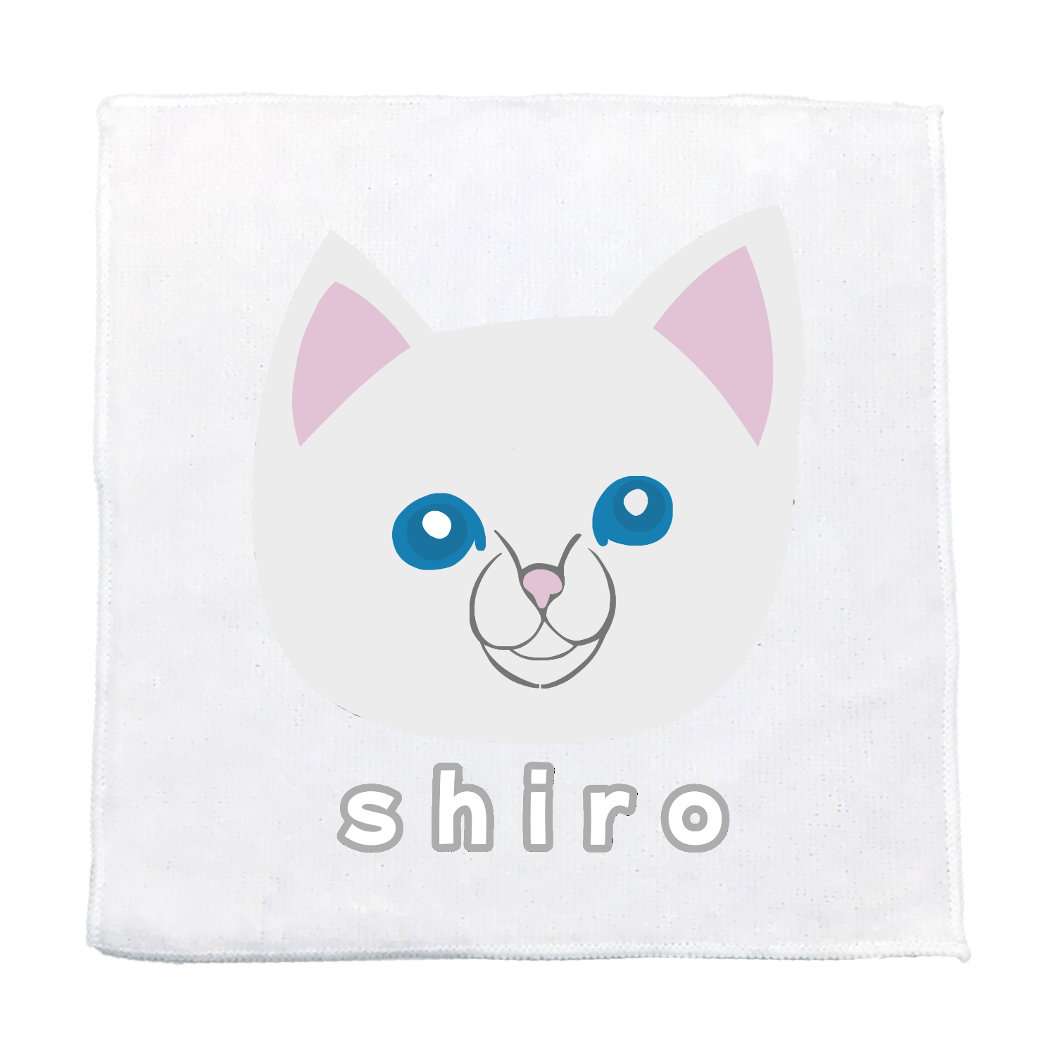 しろねこちゃん マイクロファイバーハンカチ20cm