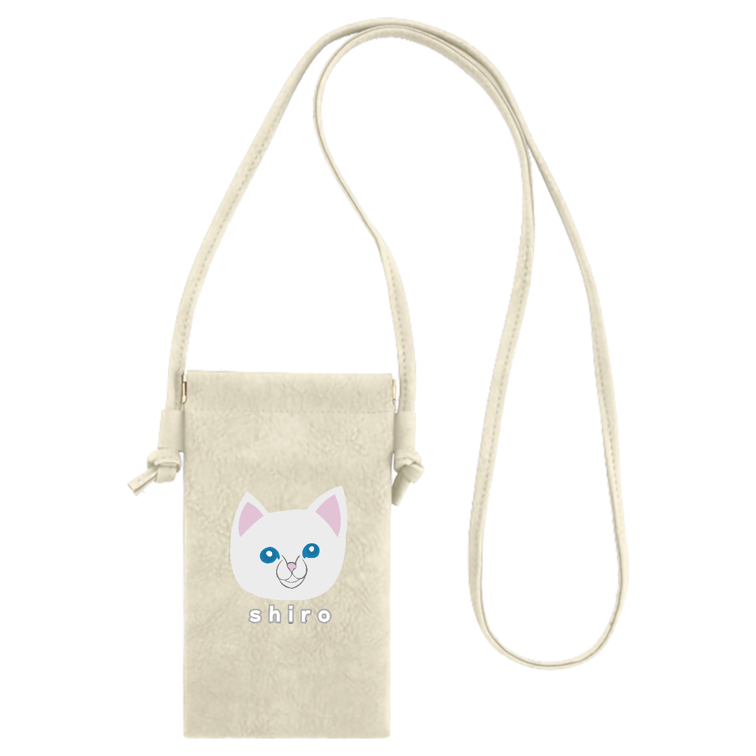 しろねこちゃん イージーオープンスマホネックポーチ