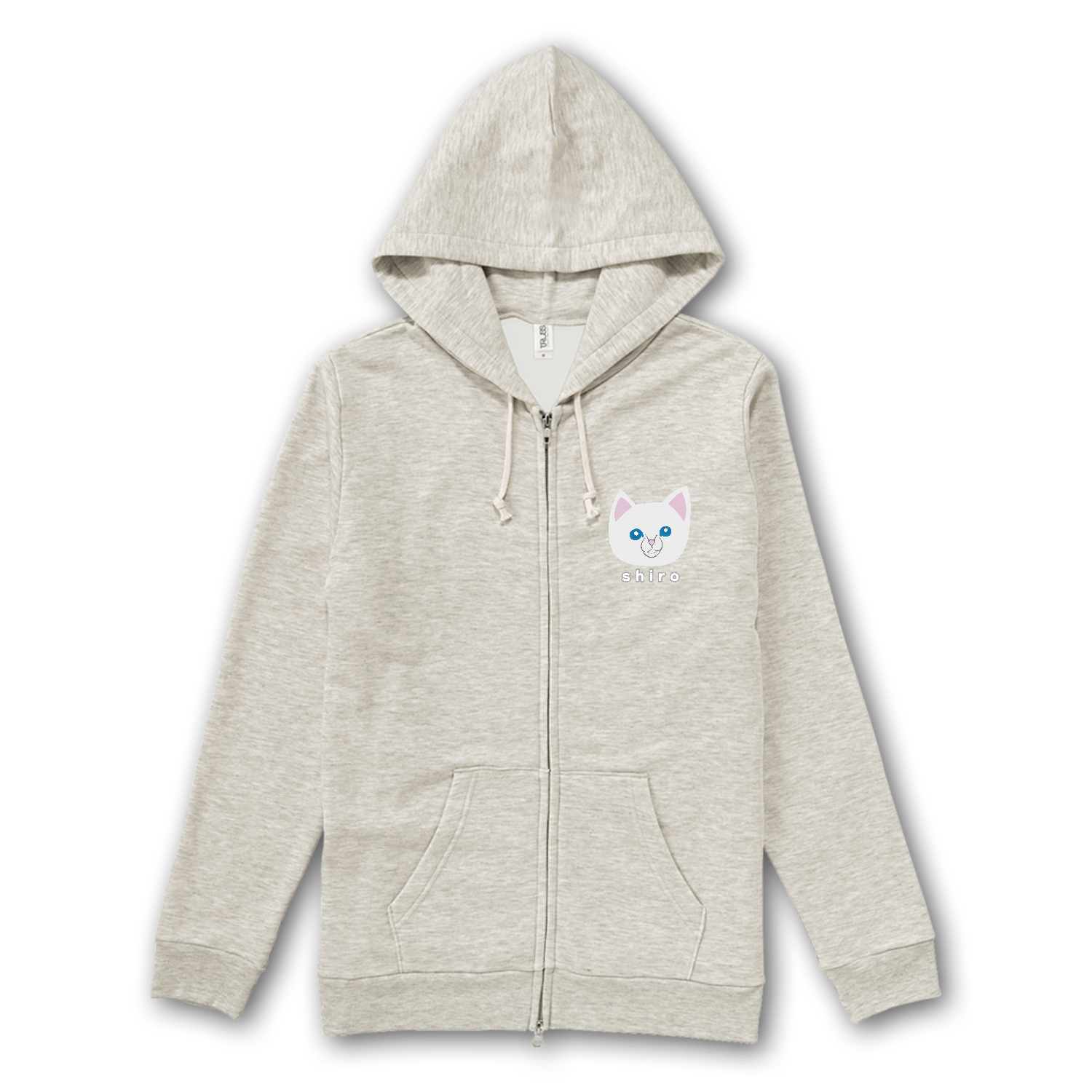 しろねこちゃん トライブレンドジップパーカー