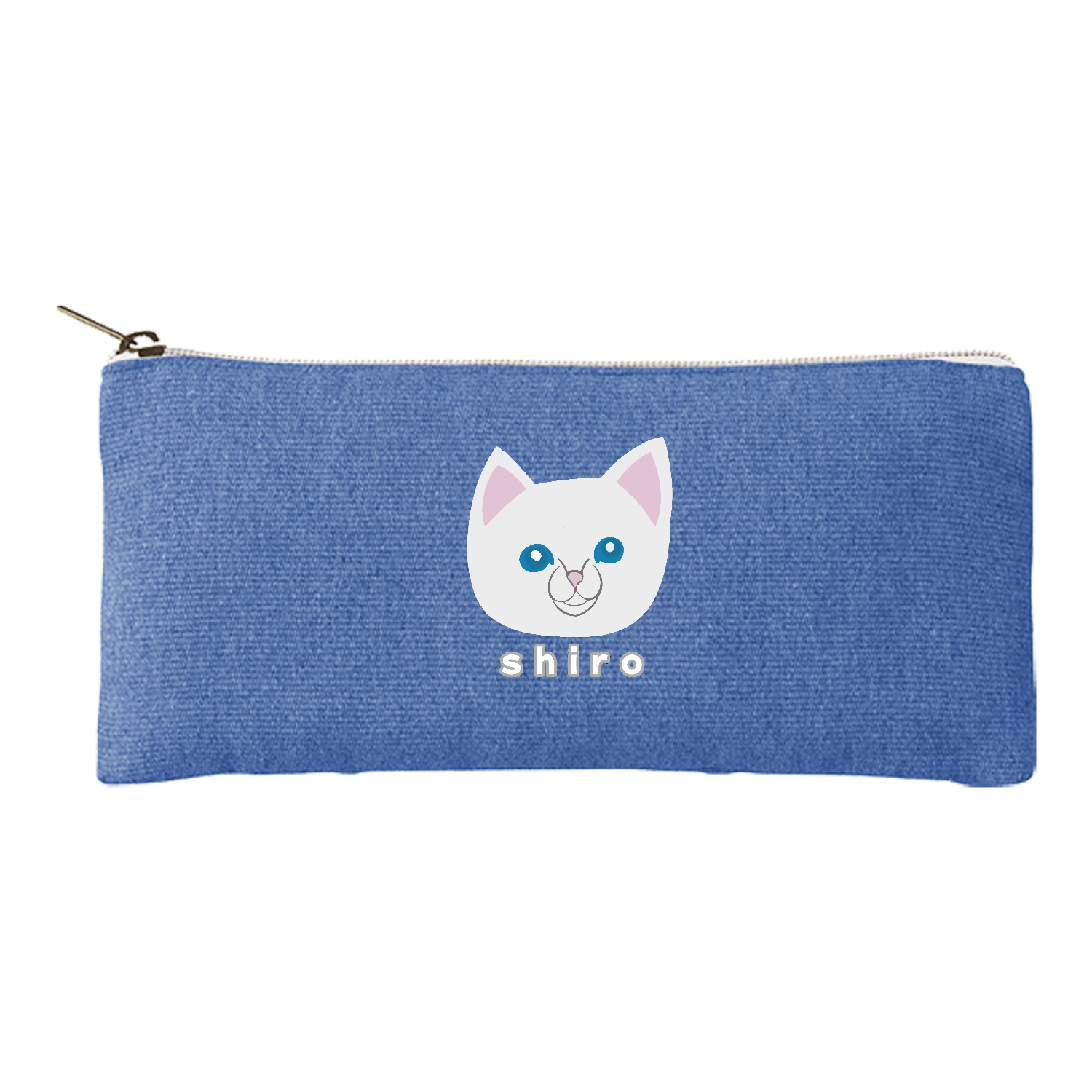 しろねこちゃん シャンブリックキャンバスフラットポーチ ロング