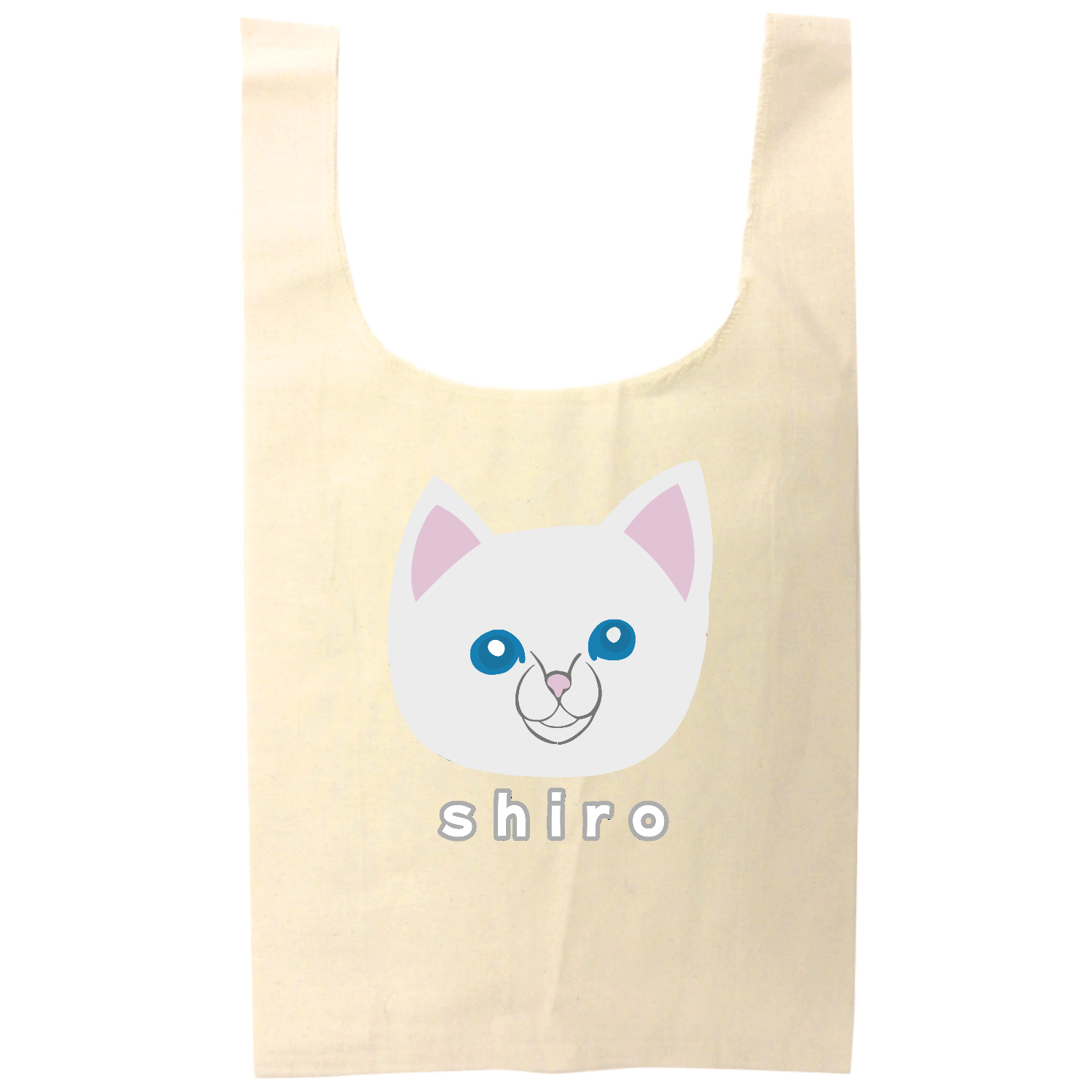 しろねこちゃん オーガニックコットンマルシェバッグ