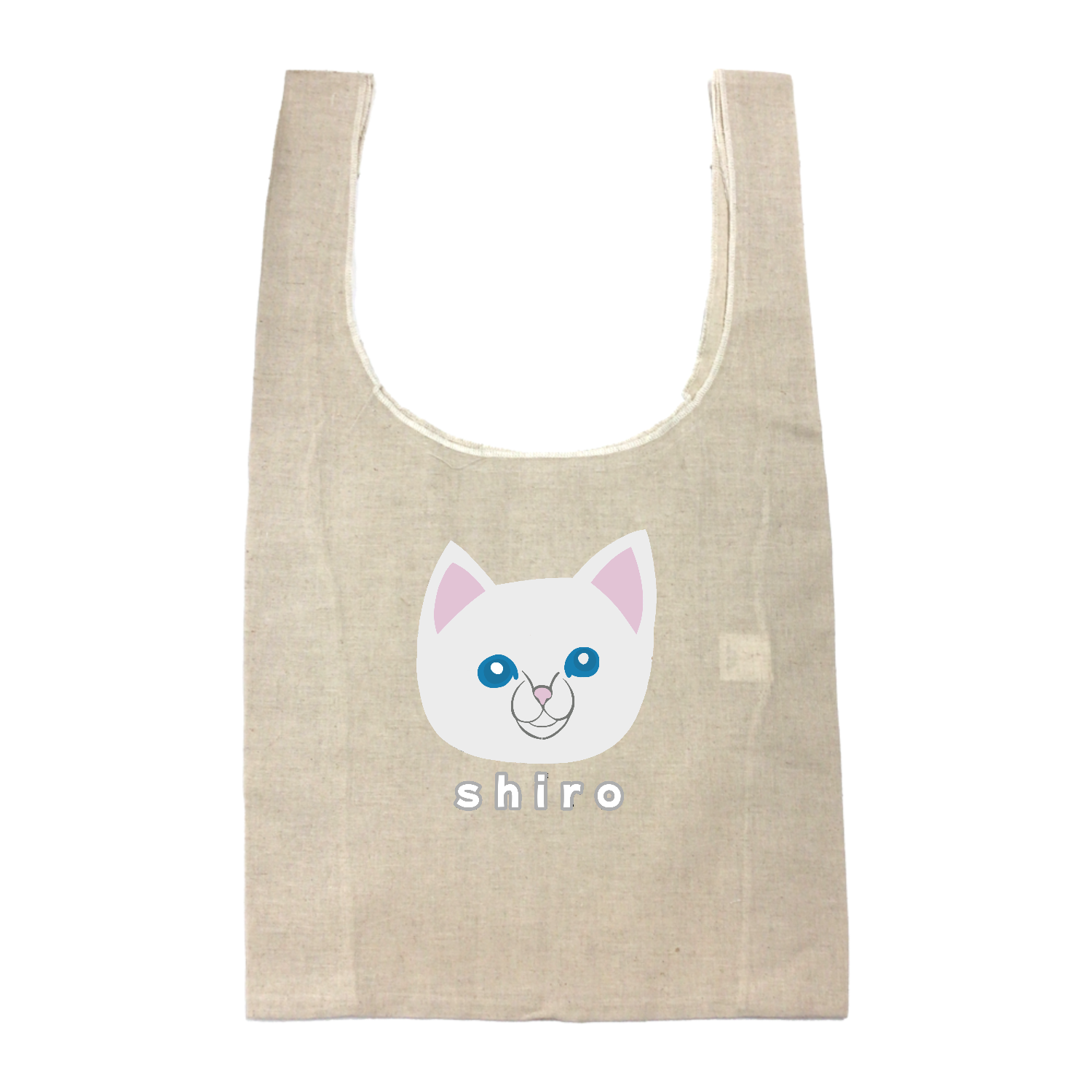 しろねこちゃん コットンリネンマルシェバッグ