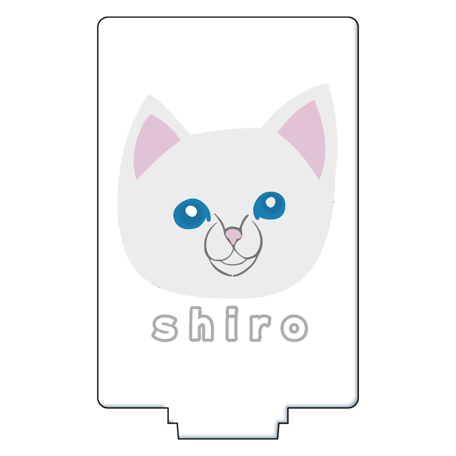 しろねこちゃん アクリルフィギュア長方形(50×75mm)