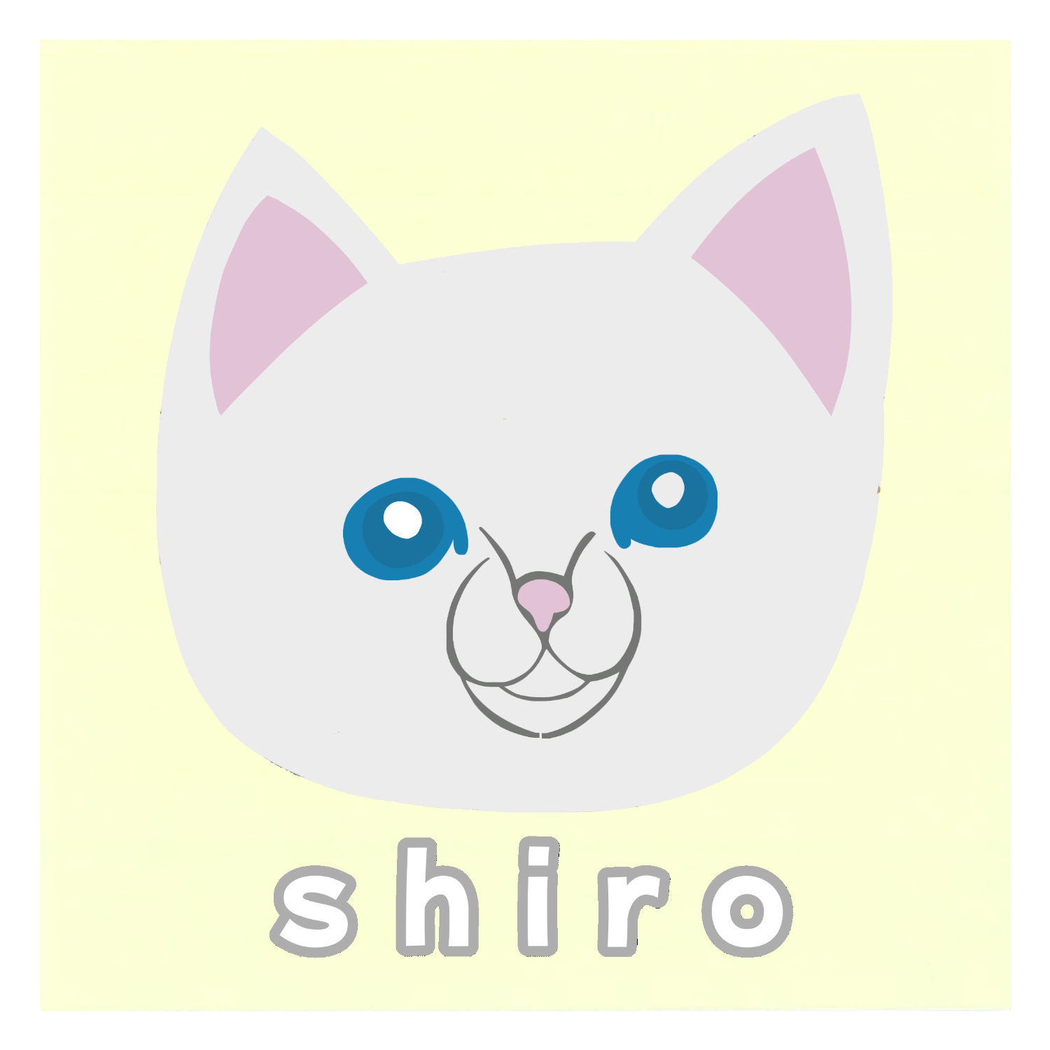 しろねこちゃん 蓄光シール