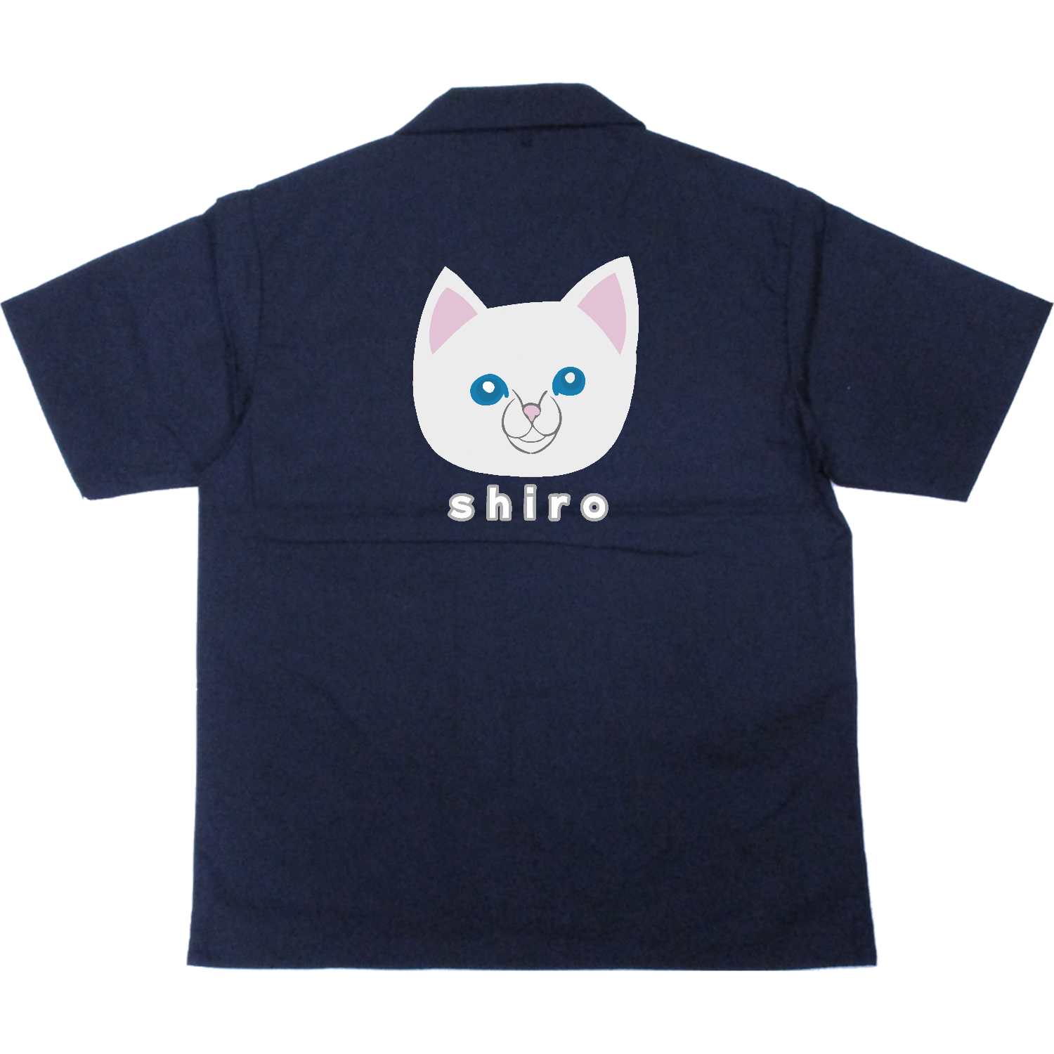 しろねこちゃん T/Cオープンカラーシャツ