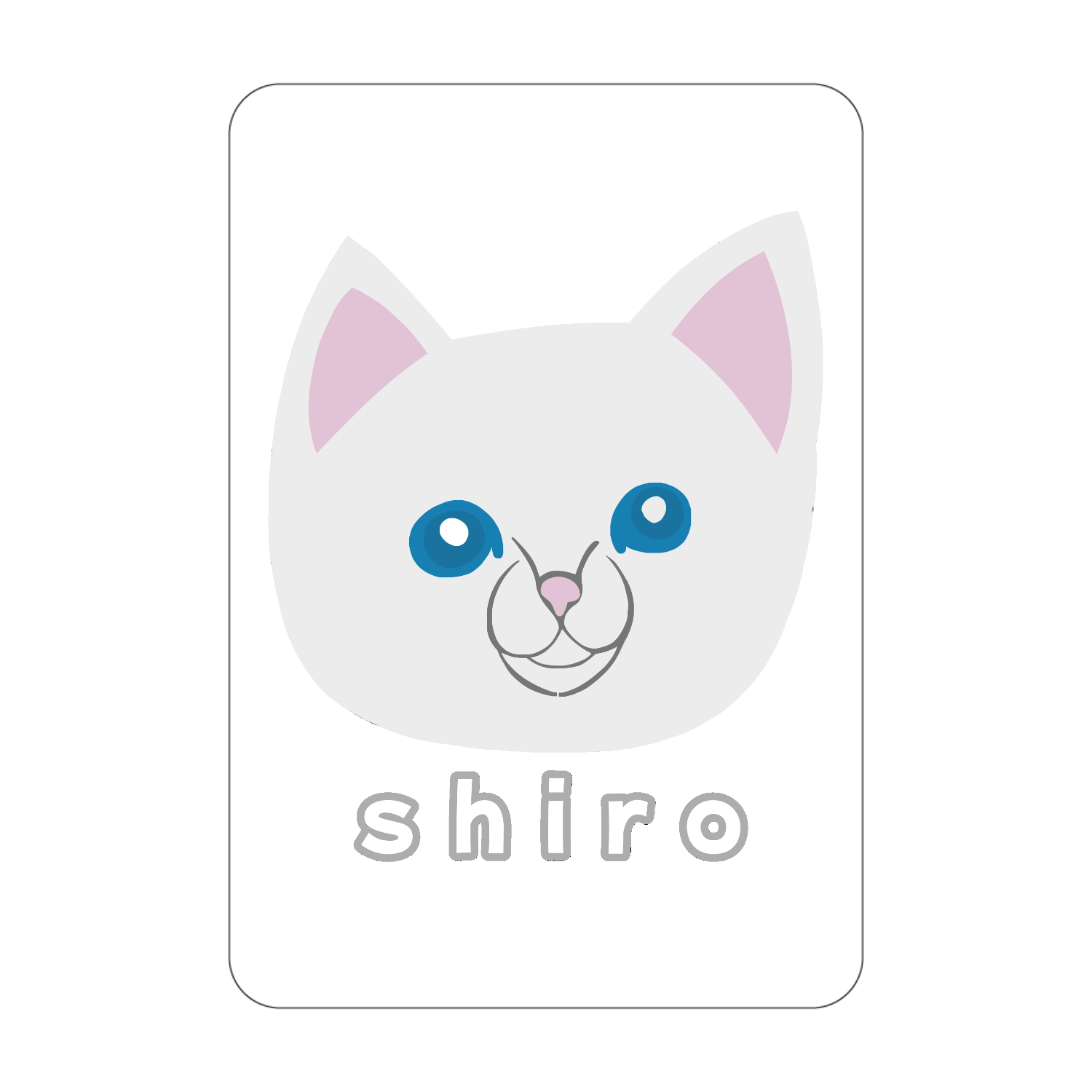 しろねこちゃん アクリルカード　W59×H86