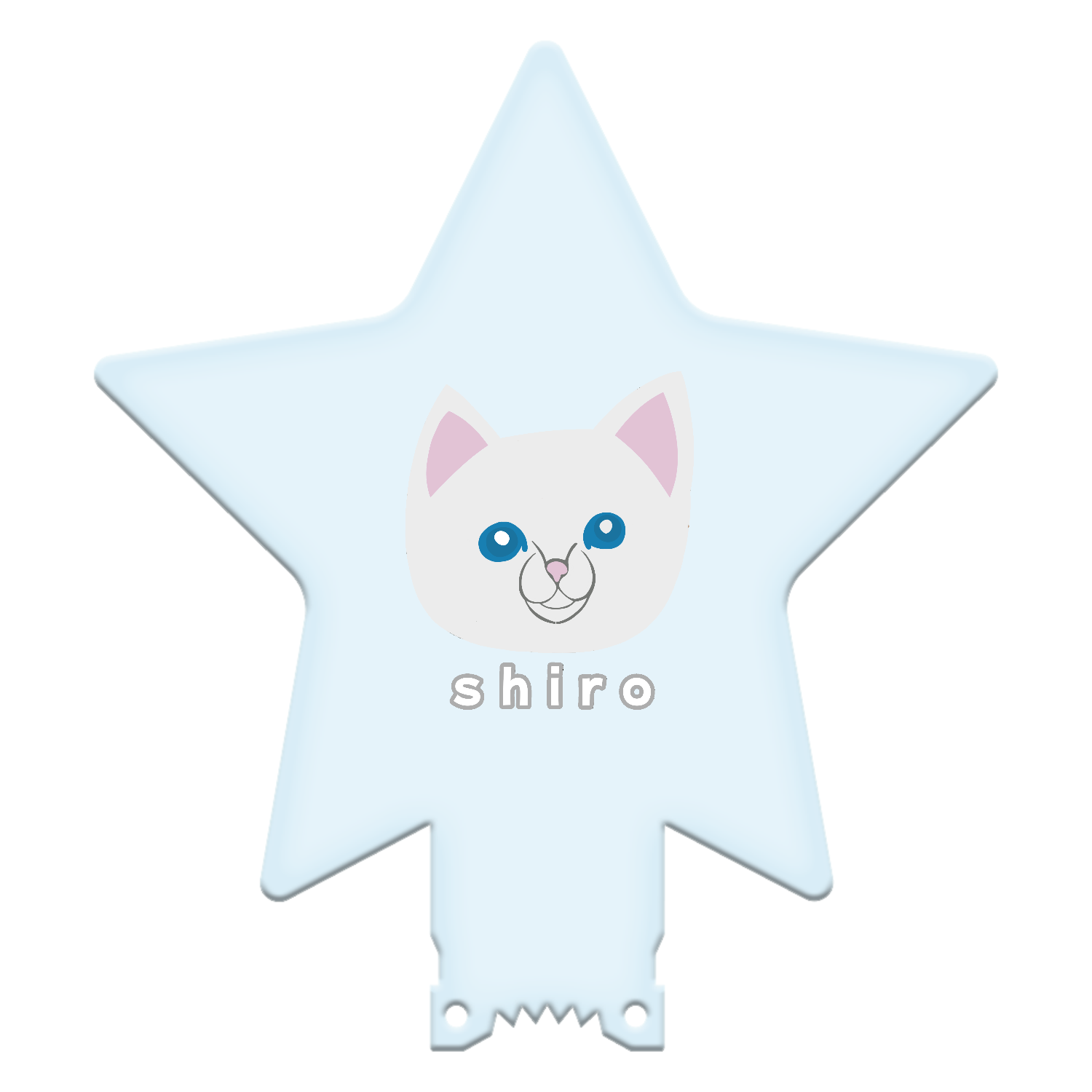 しろねこちゃん 星型アクリルペンライト