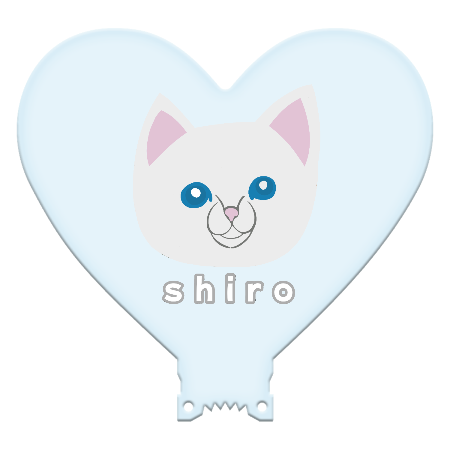 しろねこちゃん ハート型アクリルペンライト