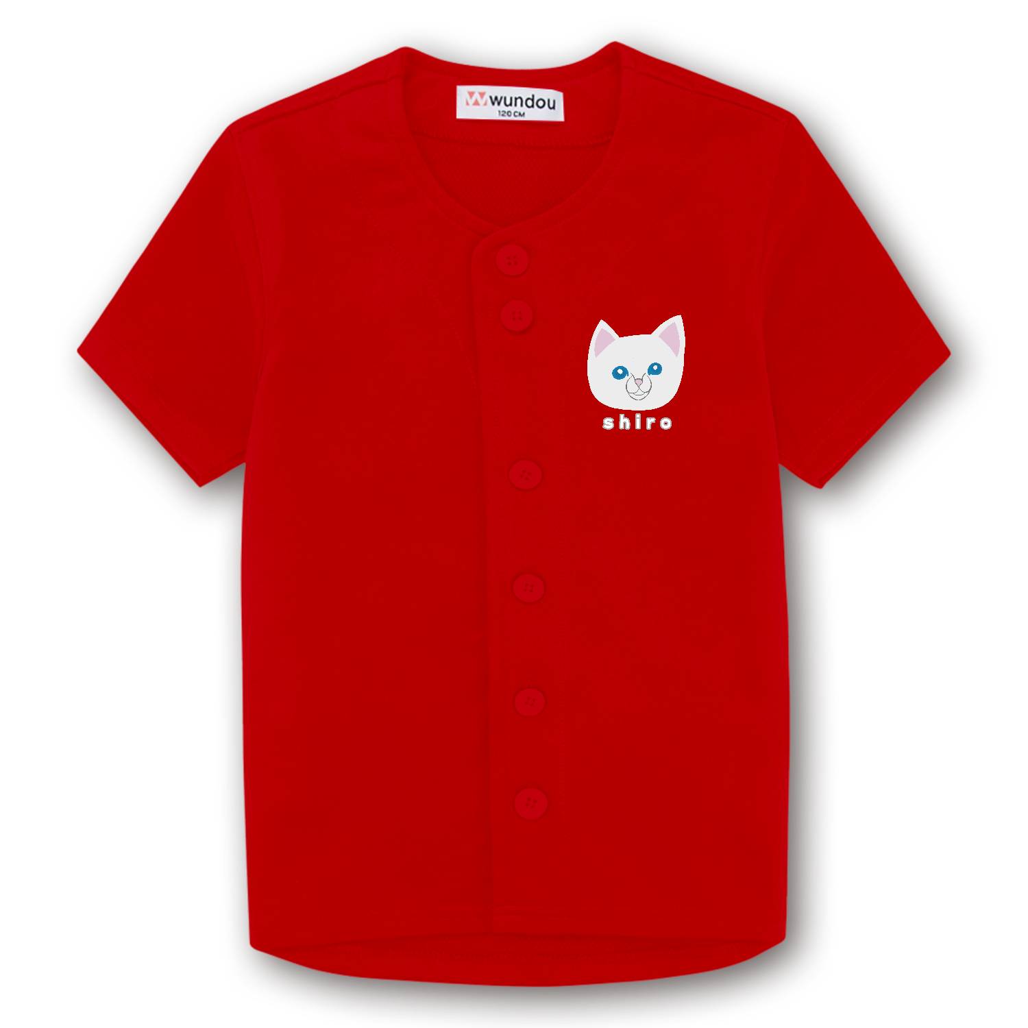 しろねこちゃん ベーシックベースボールシャツ