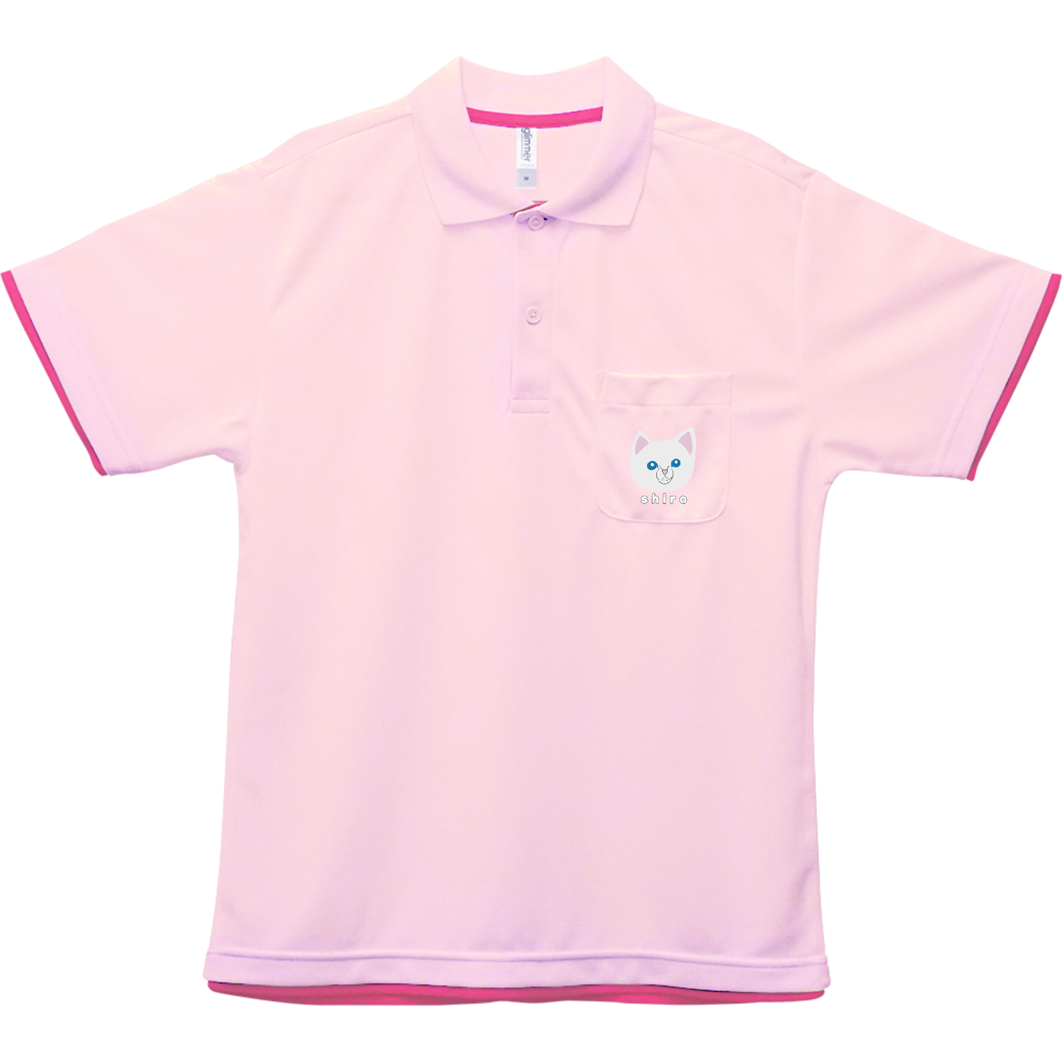 しろねこちゃん ドライレイヤードポロシャツ