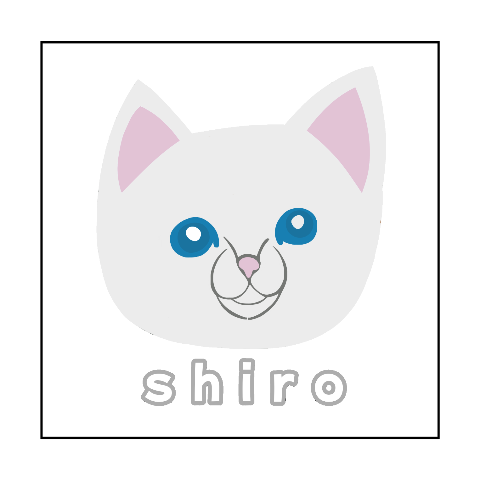 しろねこちゃん 全面プリント コットンWフェイスミニタオル