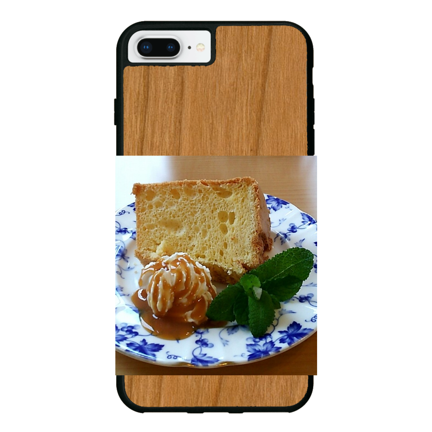 スイーツ(シフォンケーキ) iPhone8 Plus ウッドケース