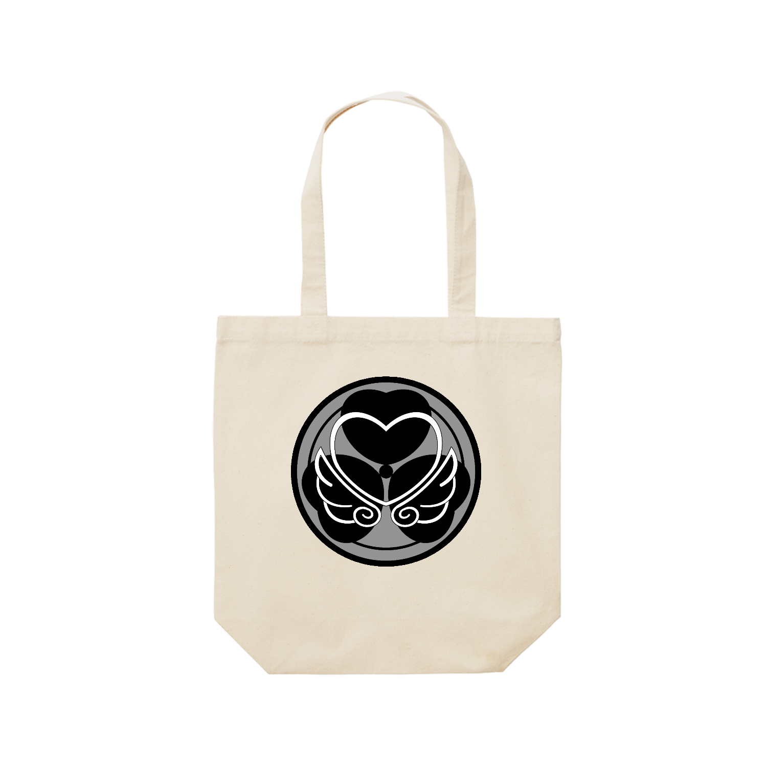 ゆず日和の家紋 レギュラーキャンバストートバッグ(M) (フルカラー転写プリント)