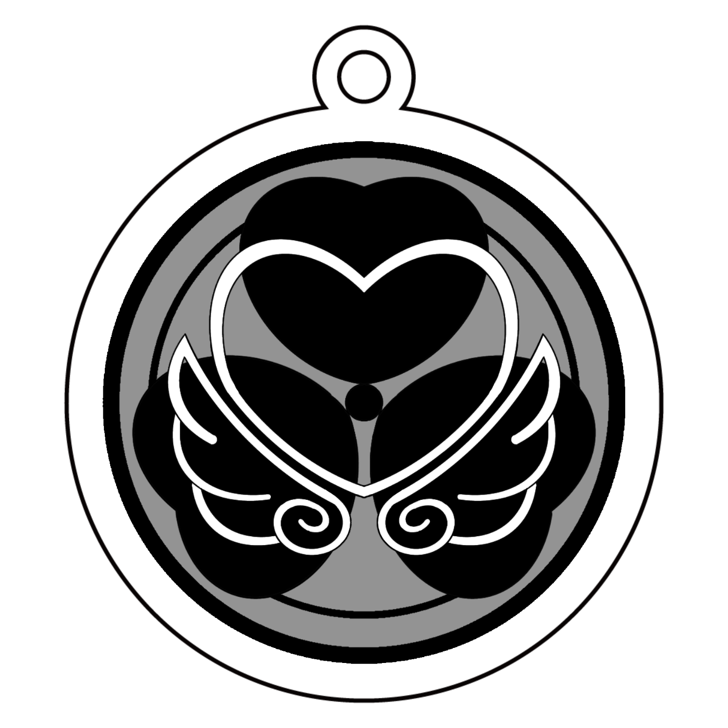 ゆず日和の家紋 アクリルキーホルダー　丸型 (6cm)