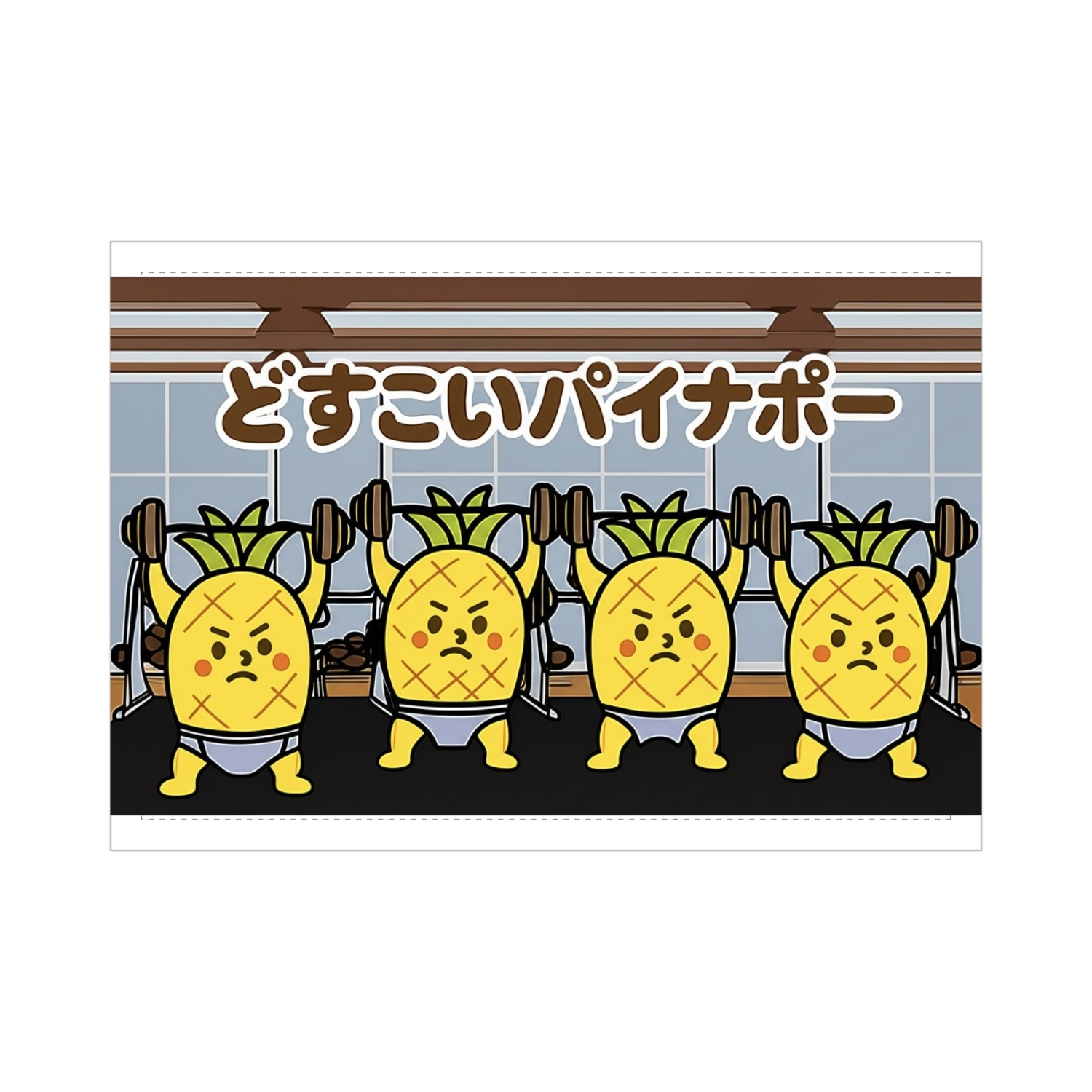 どすこいパイナポー　筋トレ ブランケット - 700 x 1000 (mm) - ポリエステル