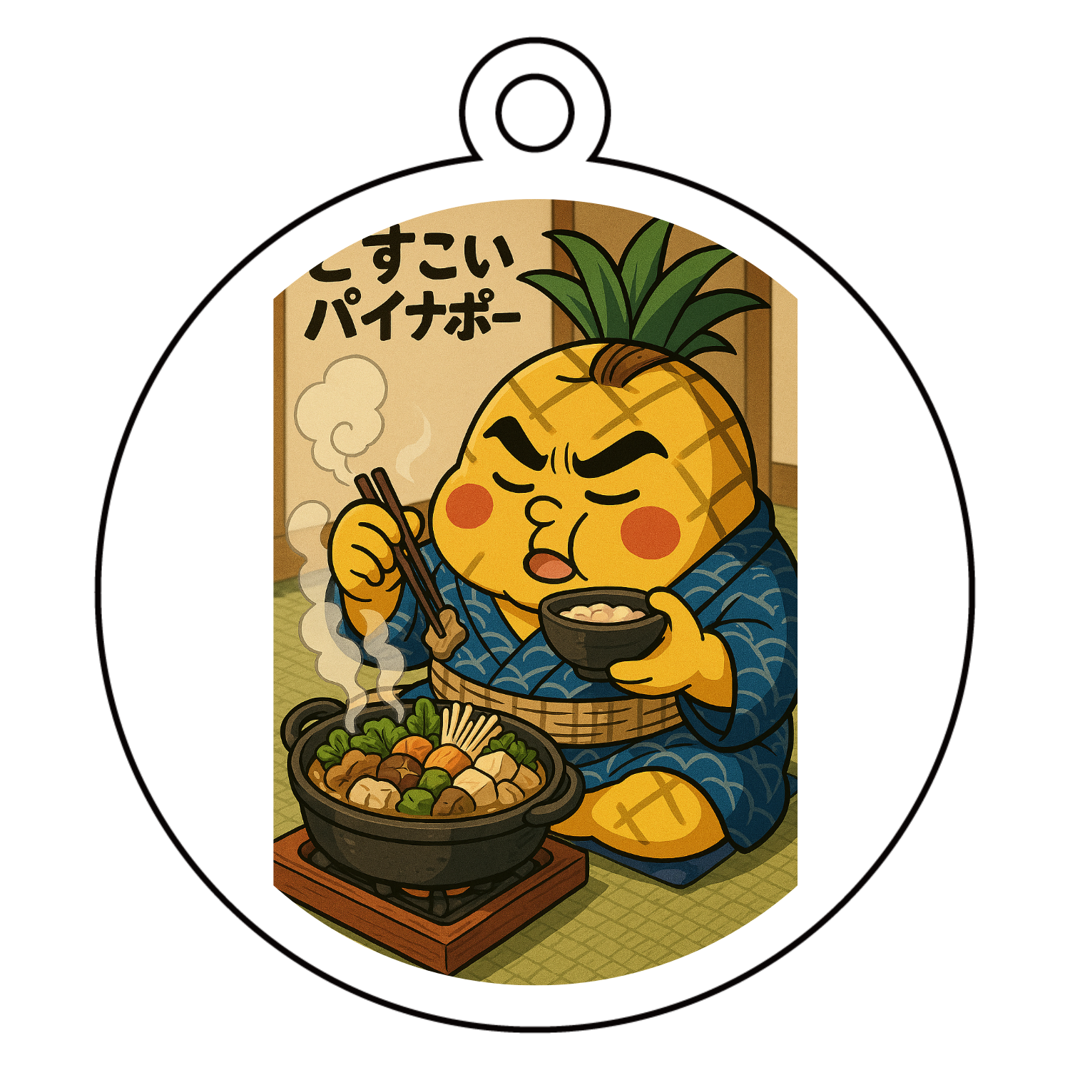 パイナップルキャラクター アクリルチャーム パイナップルキャラクター アクリルチャーム パインアップル