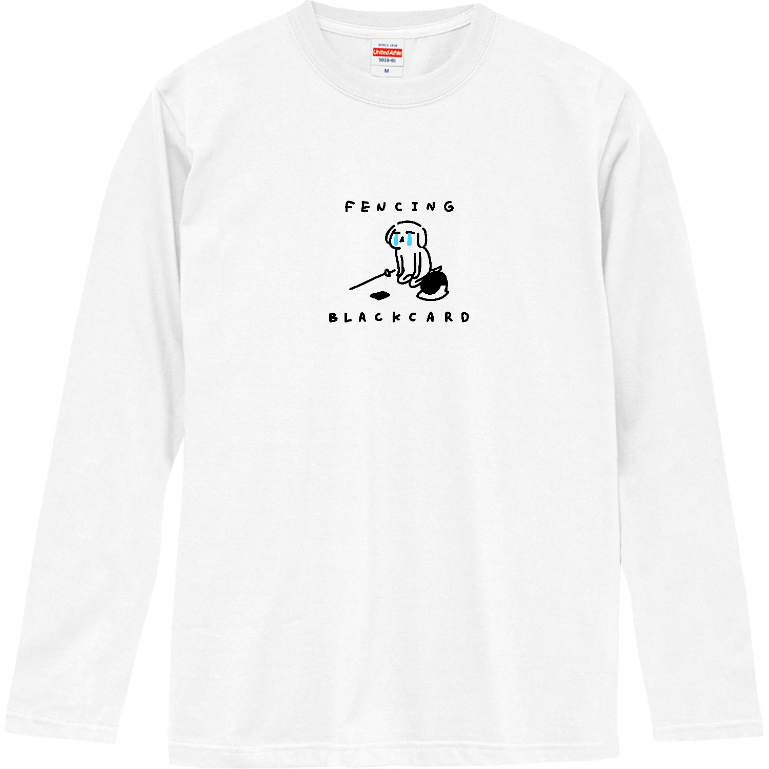 フェンシング　ブラックカードを出された ロングスリーブTシャツ