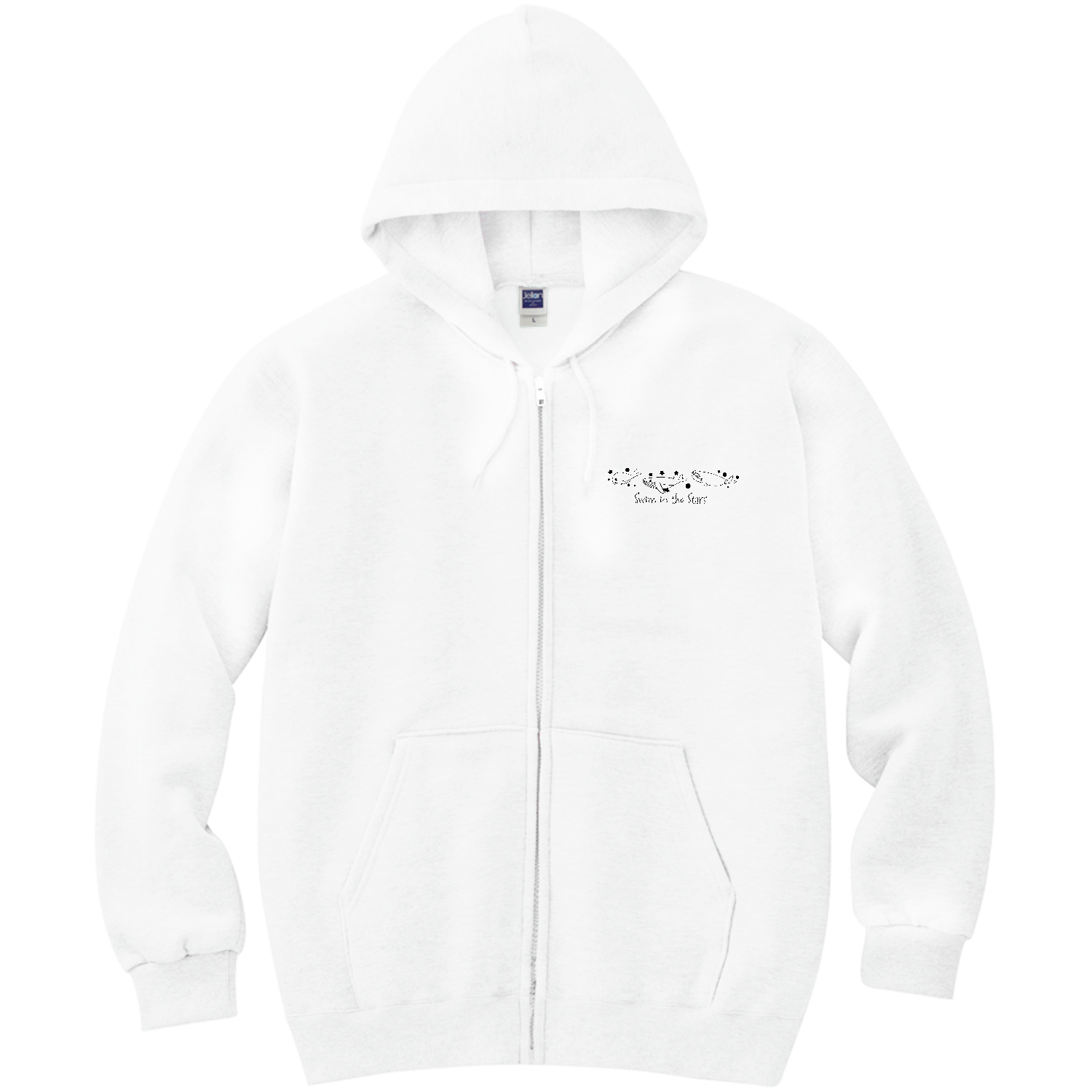 くじらの可愛い線画 軽量ジップアップパーカー