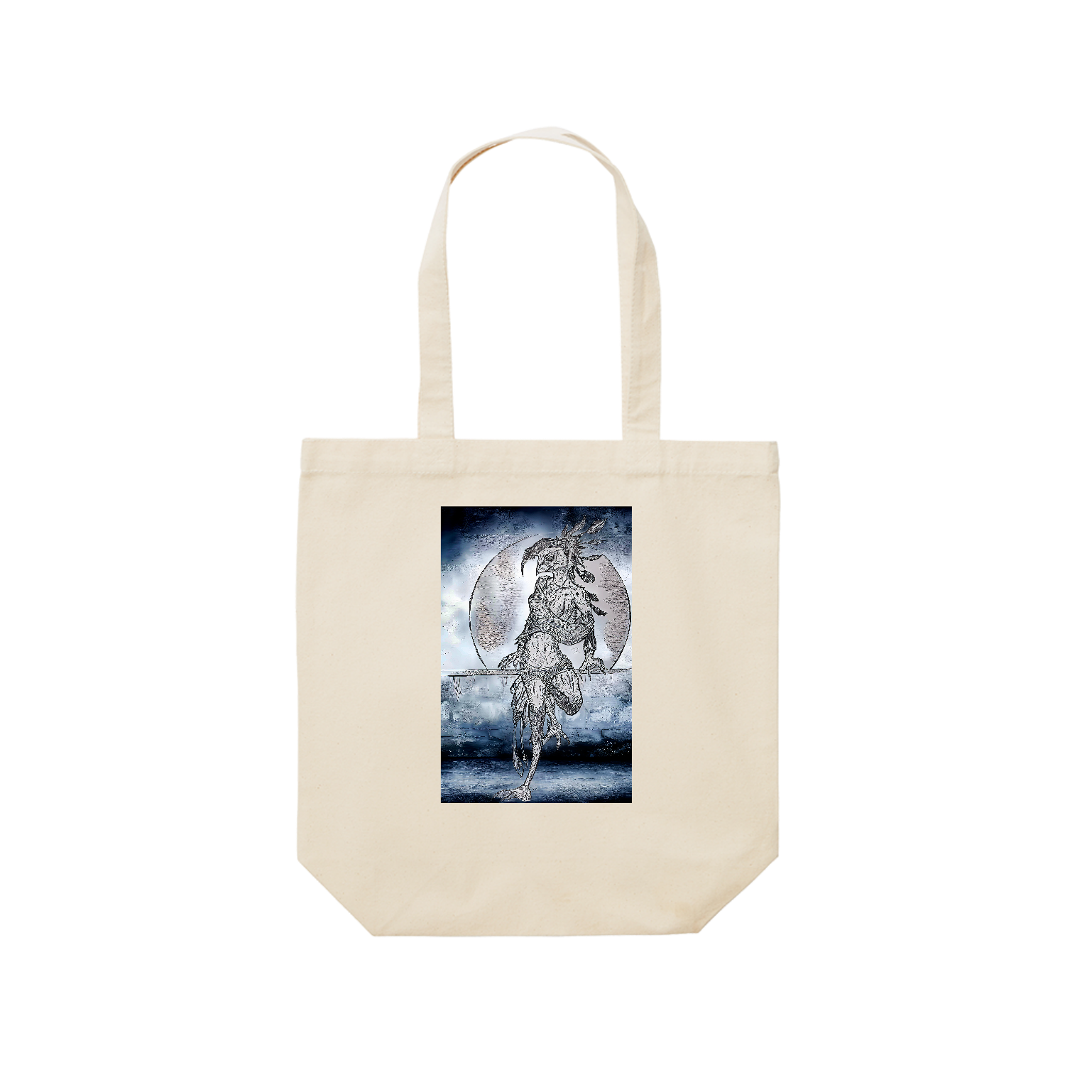 鶏姐さん レギュラーキャンバストートバッグ(M) (フルカラー転写プリント)