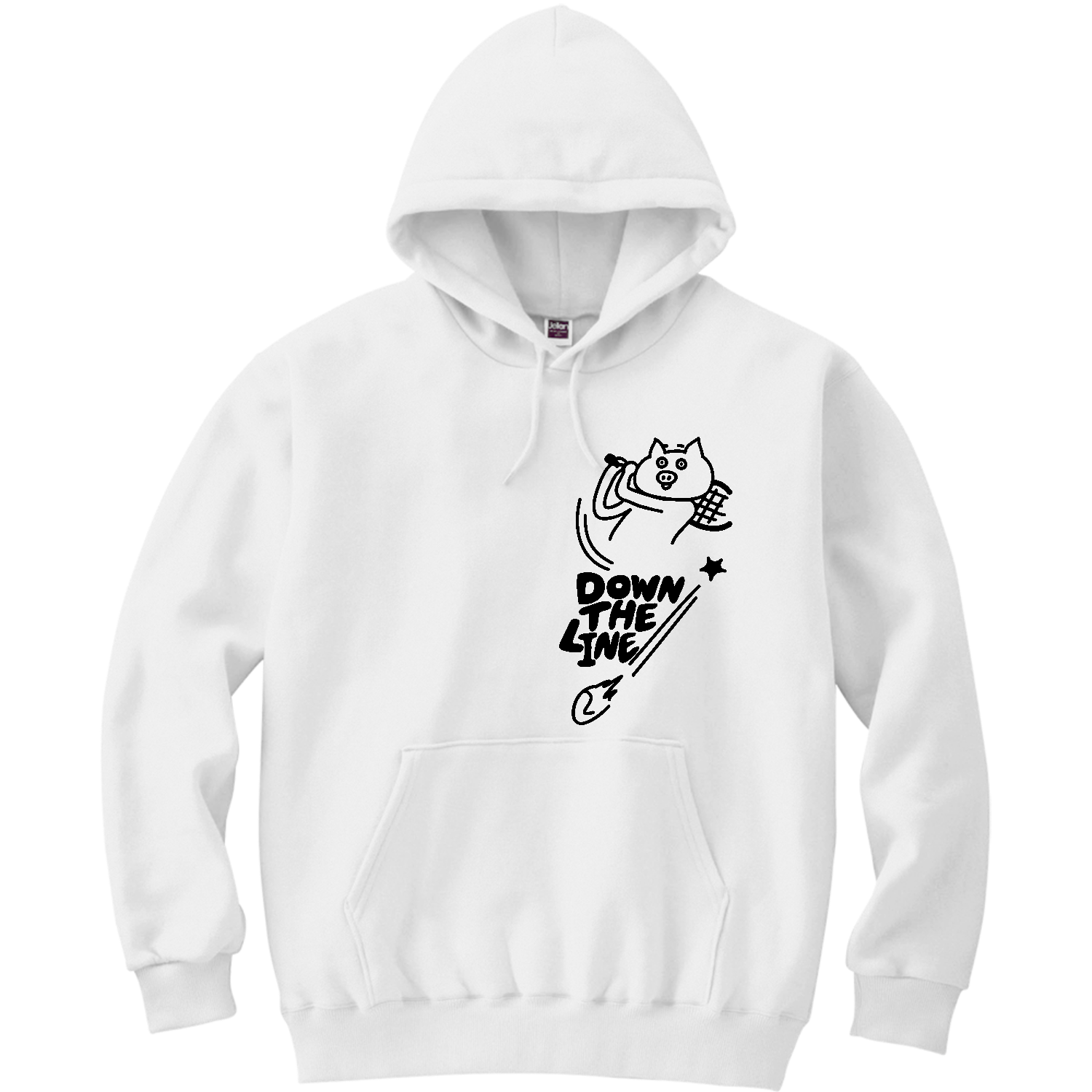 テニス　ダウンザライン 軽量プルパーカー (長袖プリント)